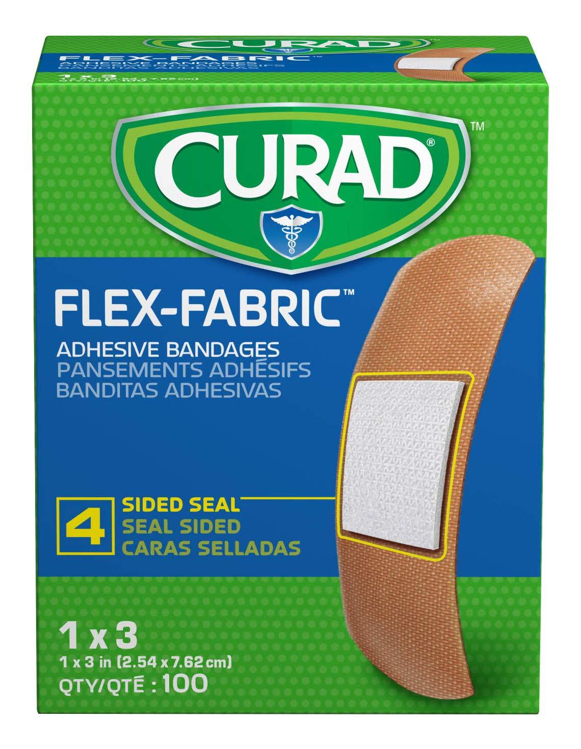 Curad Flex Fabric Adhesive Bandages Bandage Size is 1 x 3 (Box of 100)