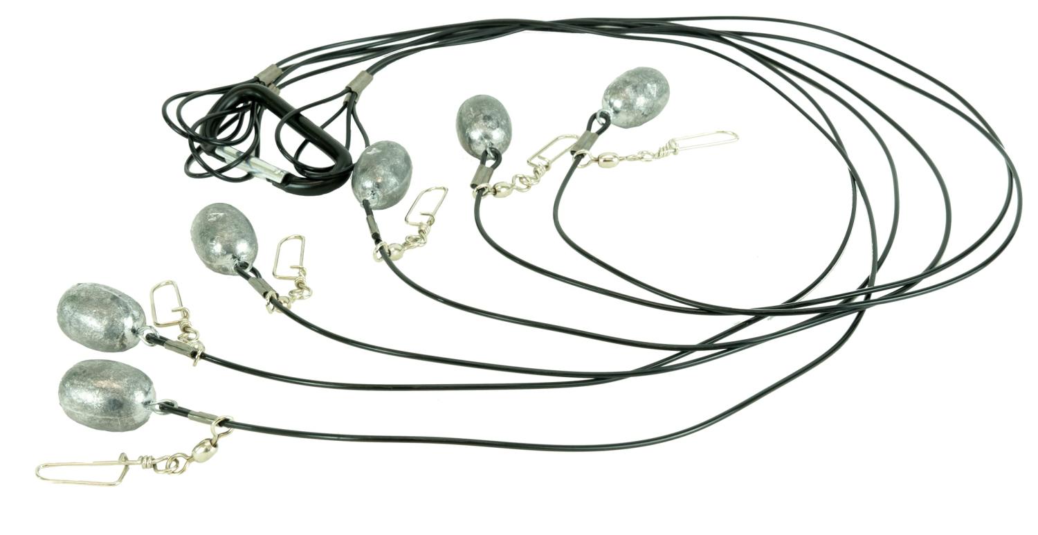 Cupped Waterfowl 30" Texas Rigs, 6Pack of HeavyDuty 4 Oz Ball Weighted Duck Decoy Rigs,Black