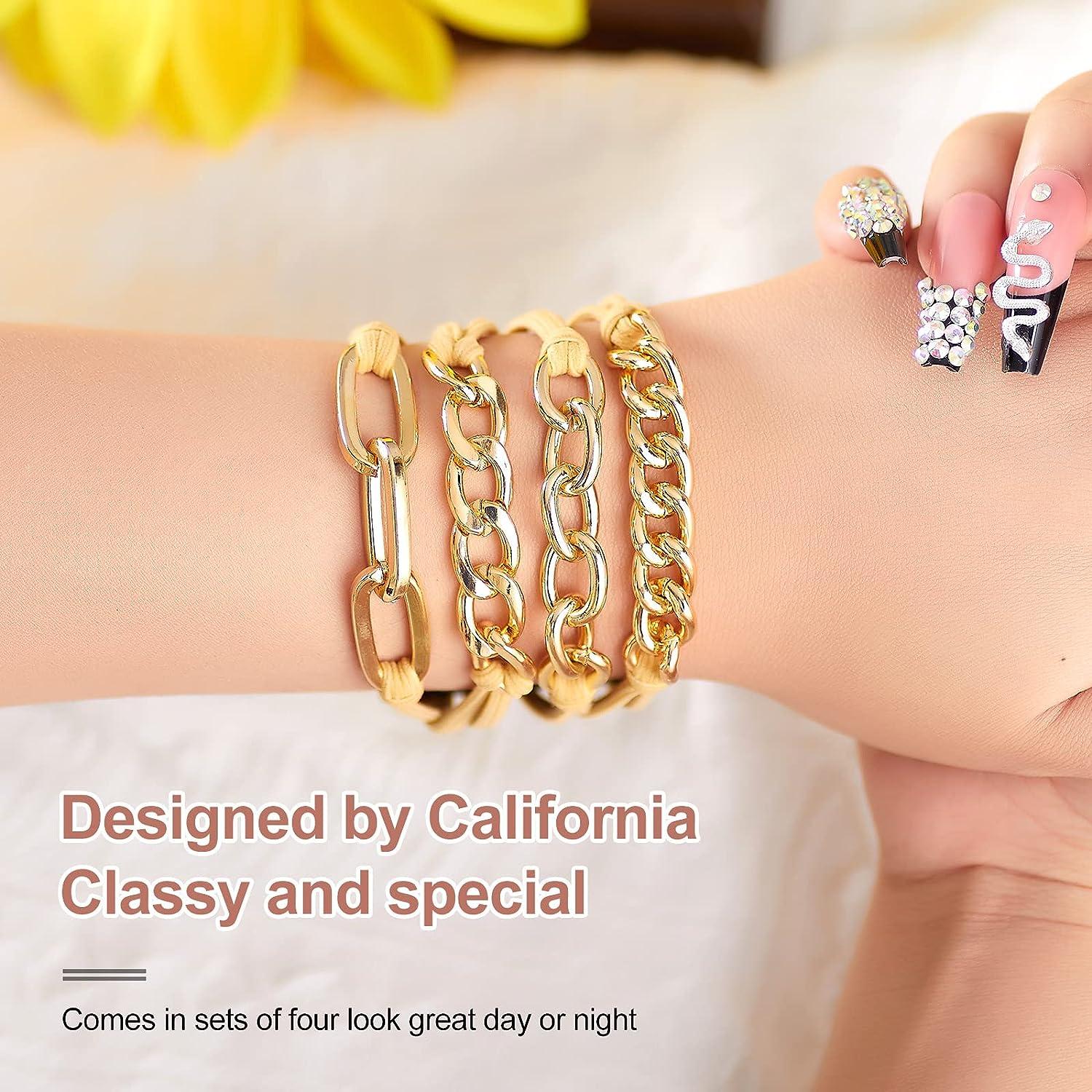 EN Minimalist Gold Color Metal Bracelets For Women Chain Circle Vintage  Opening Bracelet Bangle Fashion Jewelry Gifts - AliExpress