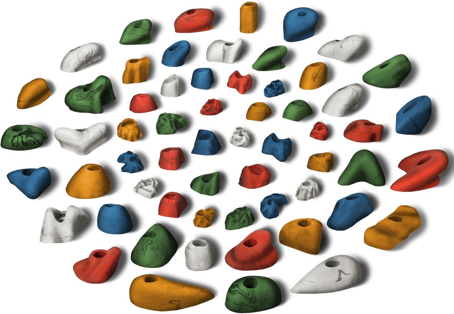 Shallyong 15 Pcs Kids Climbing Stones For Children Outdoor, Kids Climbing Socket, Kids Climbing Stones For Children For Play Tower And Climbing Wall, With Fixing Screws