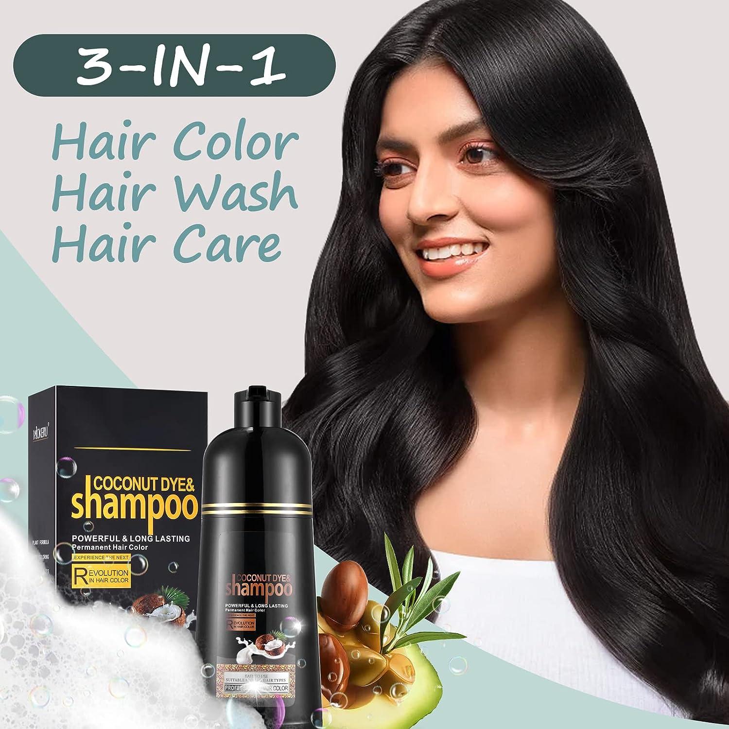 Light Brown Hair Dye Shampoo 3 in 1 Coconut Hair Color Shampoo for Men