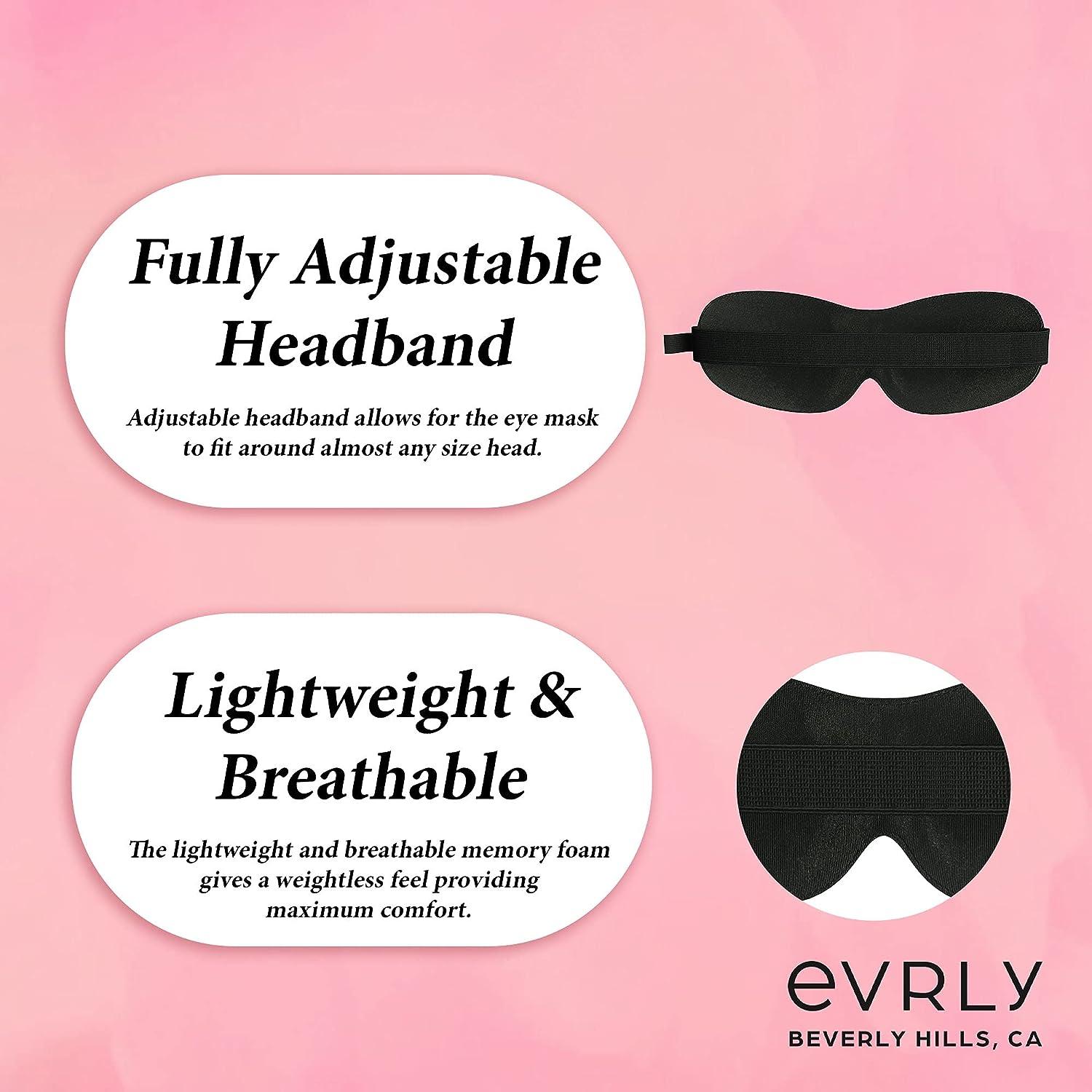 EVRLY Beverly Hills Eye Mask for Eyelash Extensions 3D Contoured Design, Soft Fabric, Deep Eye