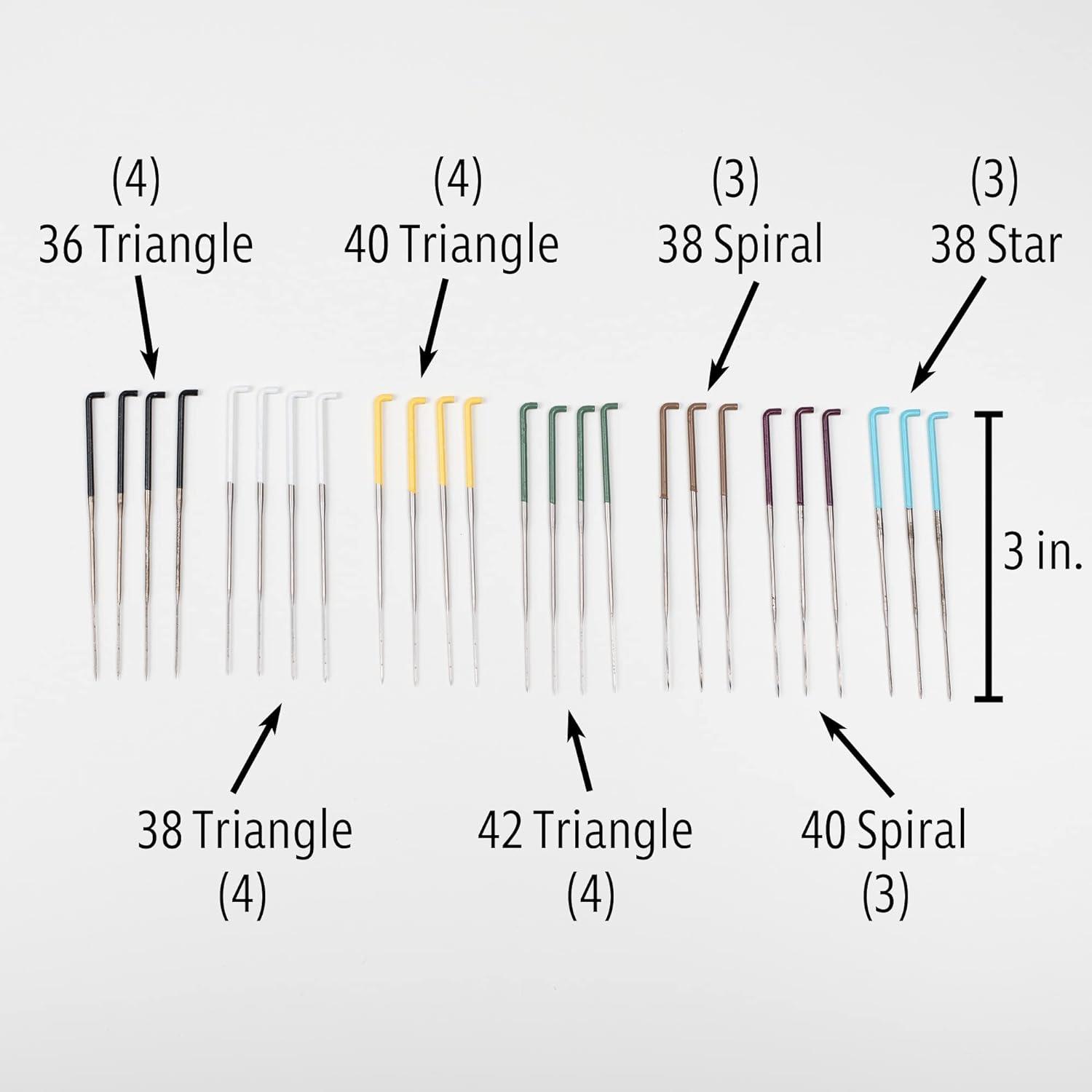 Needle Felting Needles Variety Pack 25 Color Coded Gauges for Wool