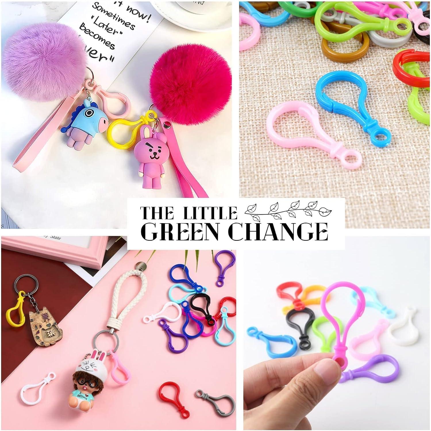 120pcs Plastic Lobster Claw Clasps for Jewelry Making,Multicolor Lobster  Clasp Hook Cute Lanyard Snap Hooks Hard Plastic Clips for Handmade Keychain