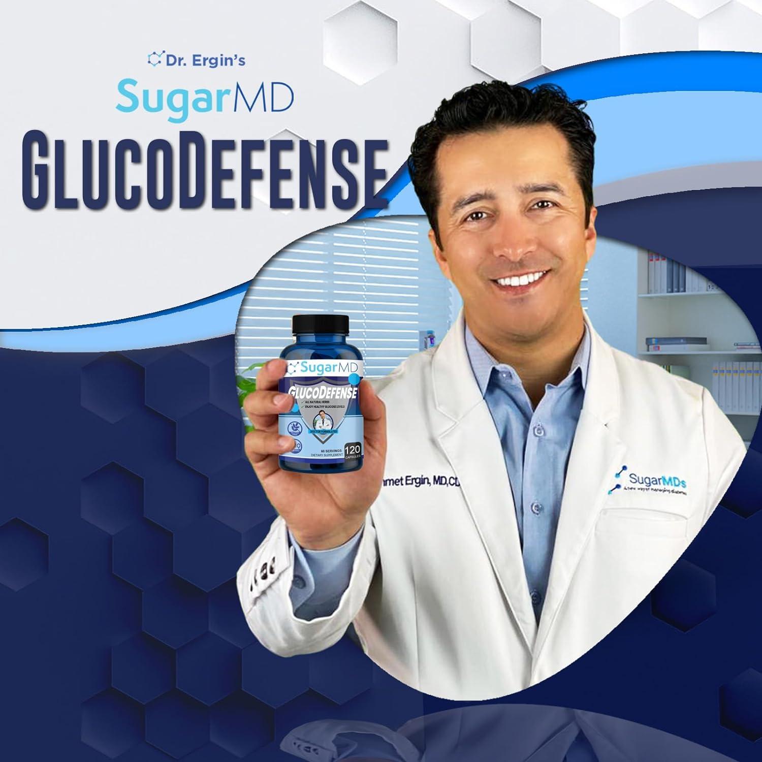SugarMD GlucoDefence Advanced Glucose Support 120 Capsules by Dr. Ergin