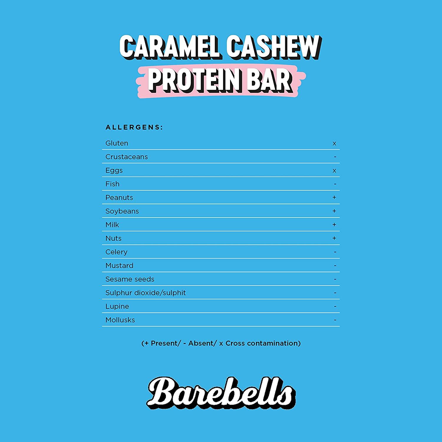 Barebells Protein Bar 55g x 12 Bars Caramel & Cashew Flavor