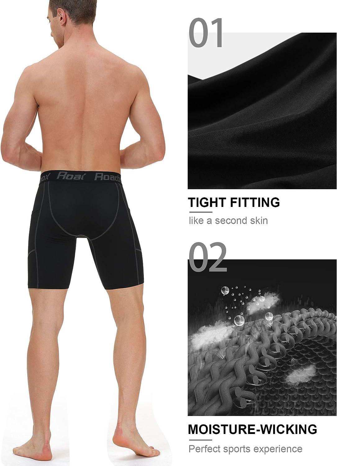 Muscle Alive Mens Bodybuilding Shorts Tights Polyester and Spandex Size M  Black at  Men's Clothing store