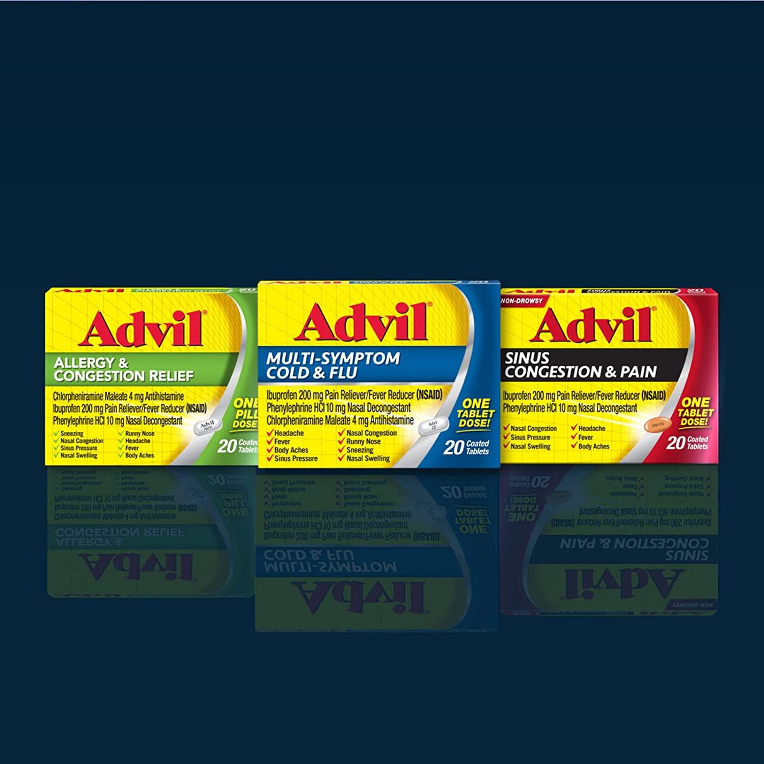 Advil Respiratory Sinus Congestion and Pain Relief Medicine & Fever