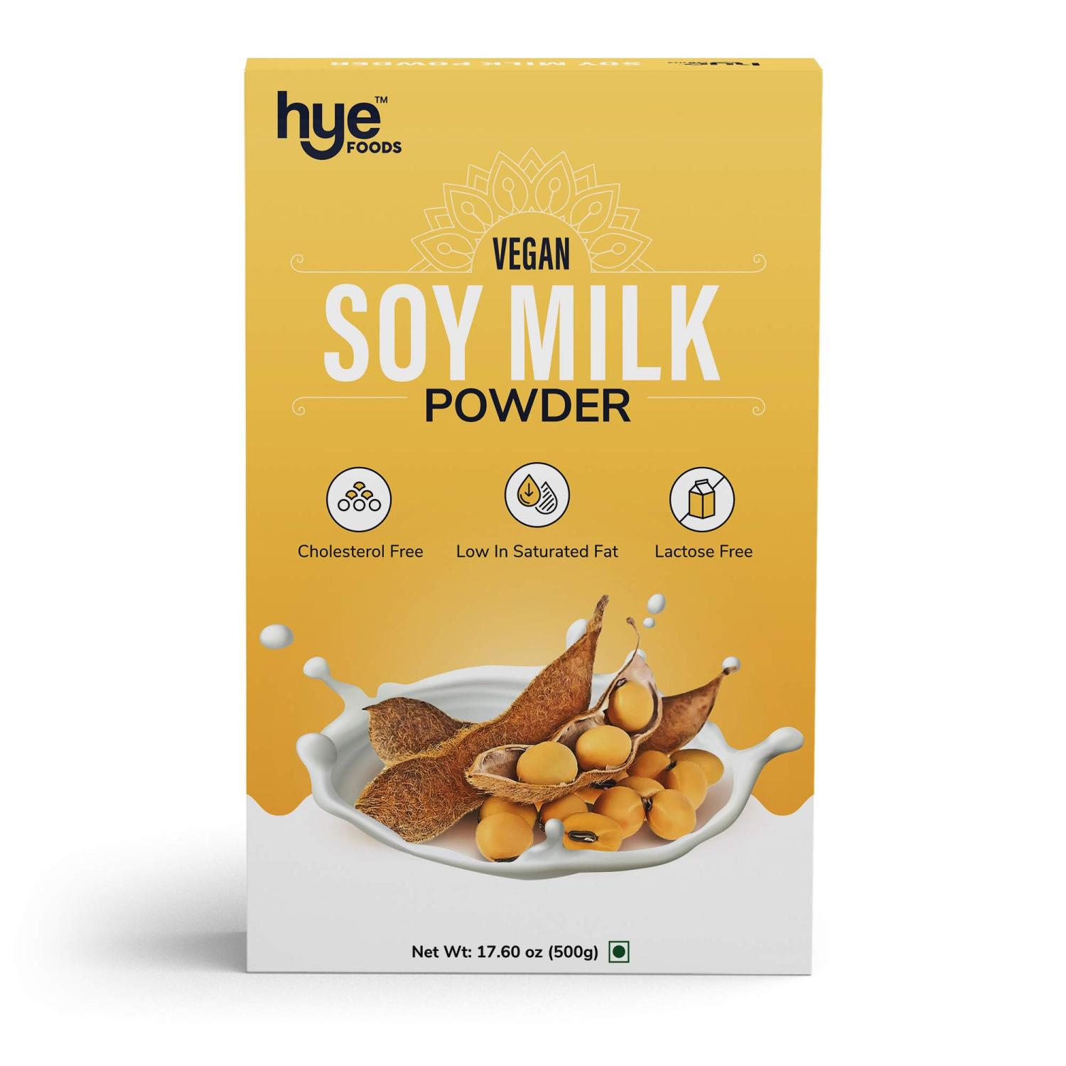 HYE FOODS Vegan Soy Milk Powder 49 Protein Unsweetened 17.6 Oz