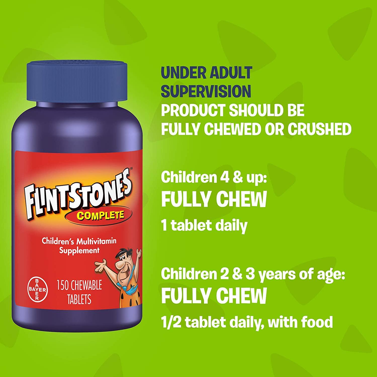Flintstones Chewable Kids Vitamins, Complete Multivitamin for Kids and