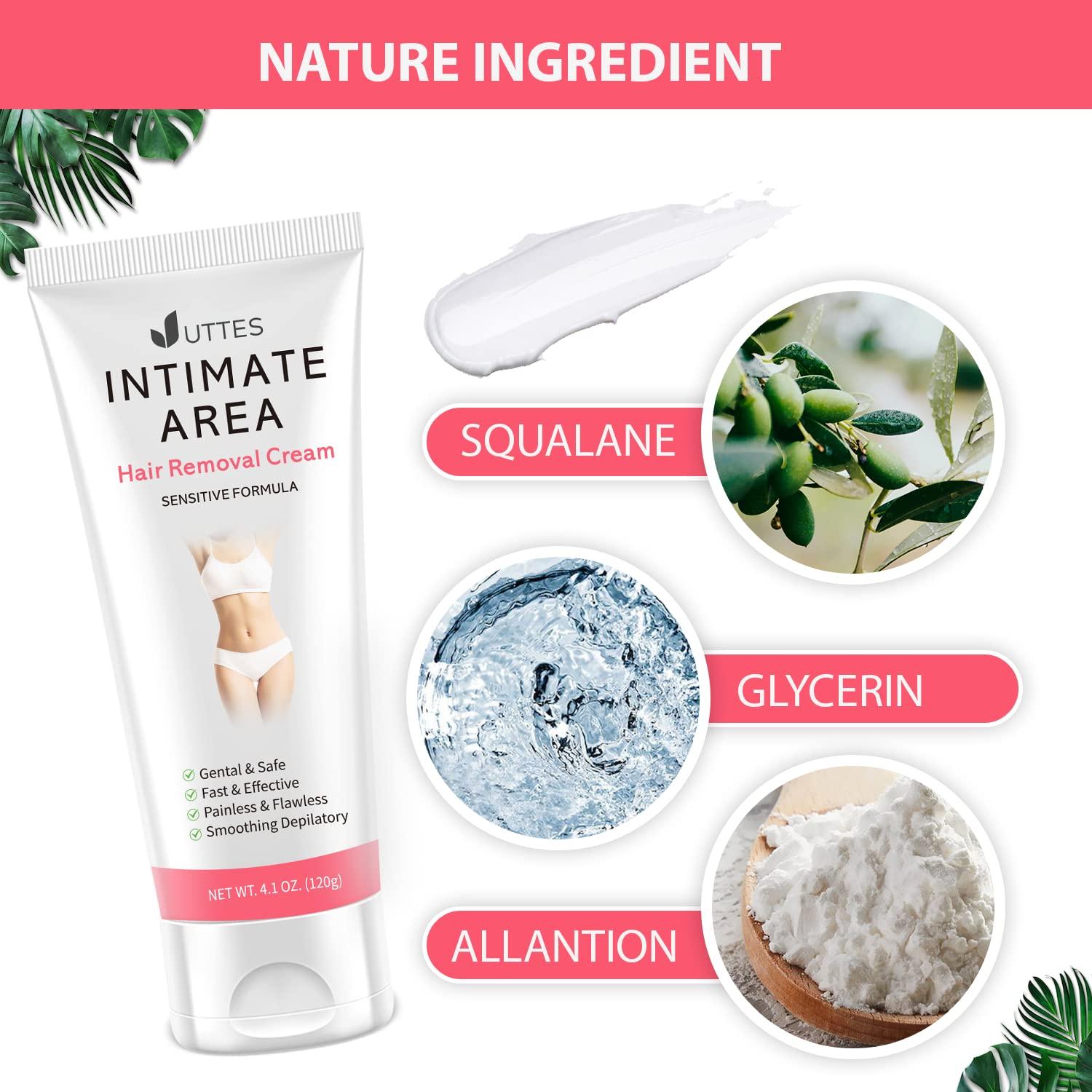 Intimate/Private Hair Removal Cream for Women, for Unwanted Hair in  Underarms, Private Parts, Pubic & Bikini Area, Painless Flawless Depilatory  Cream, Sensitive Formula Suitable for All Skin Types