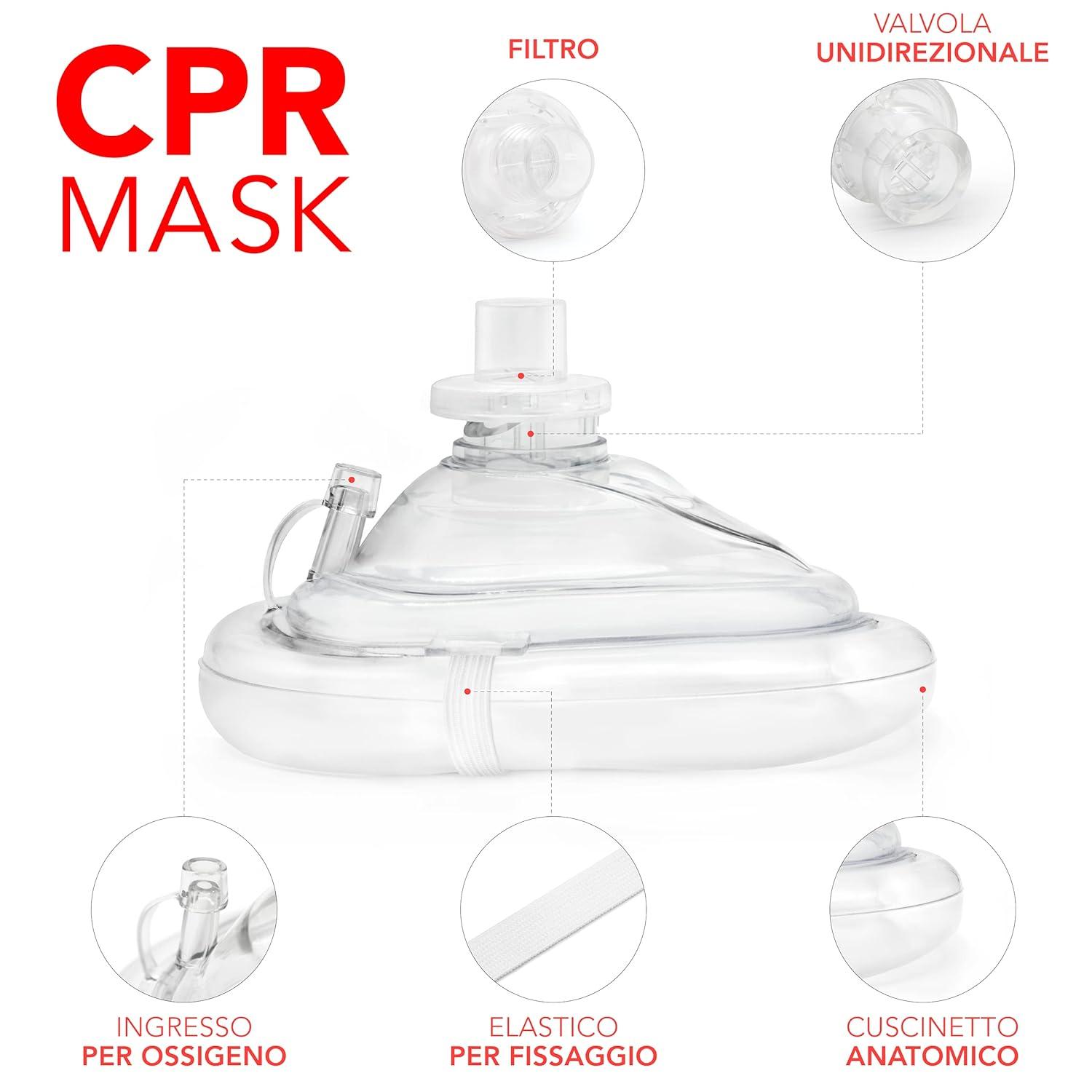 Aiesi Pocket Mask - Professional CPR Ventilation Mask with One-Way ...