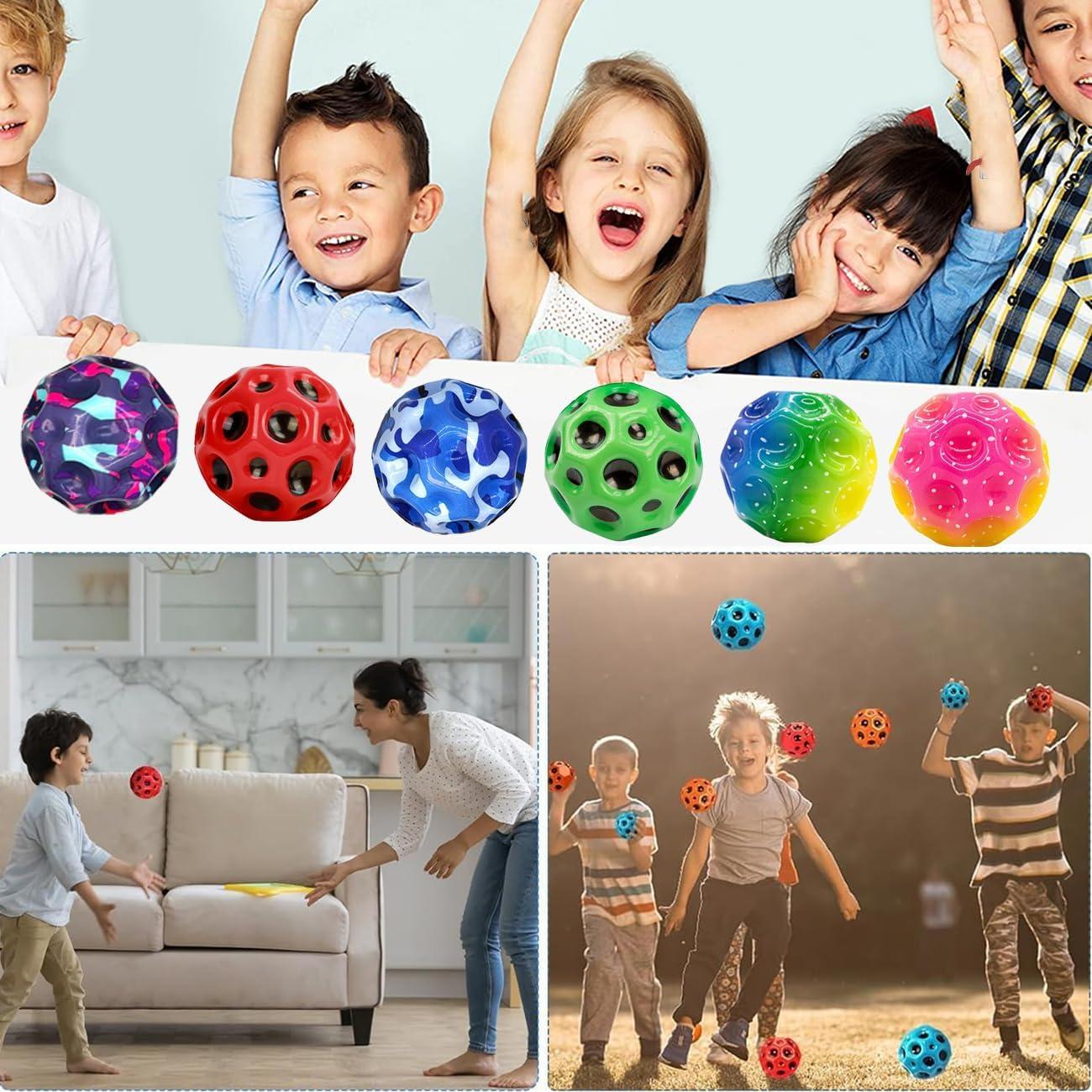 GSXNKK Astro Jump Ball - 6 Pack Space Moon Bouncy Balls for
