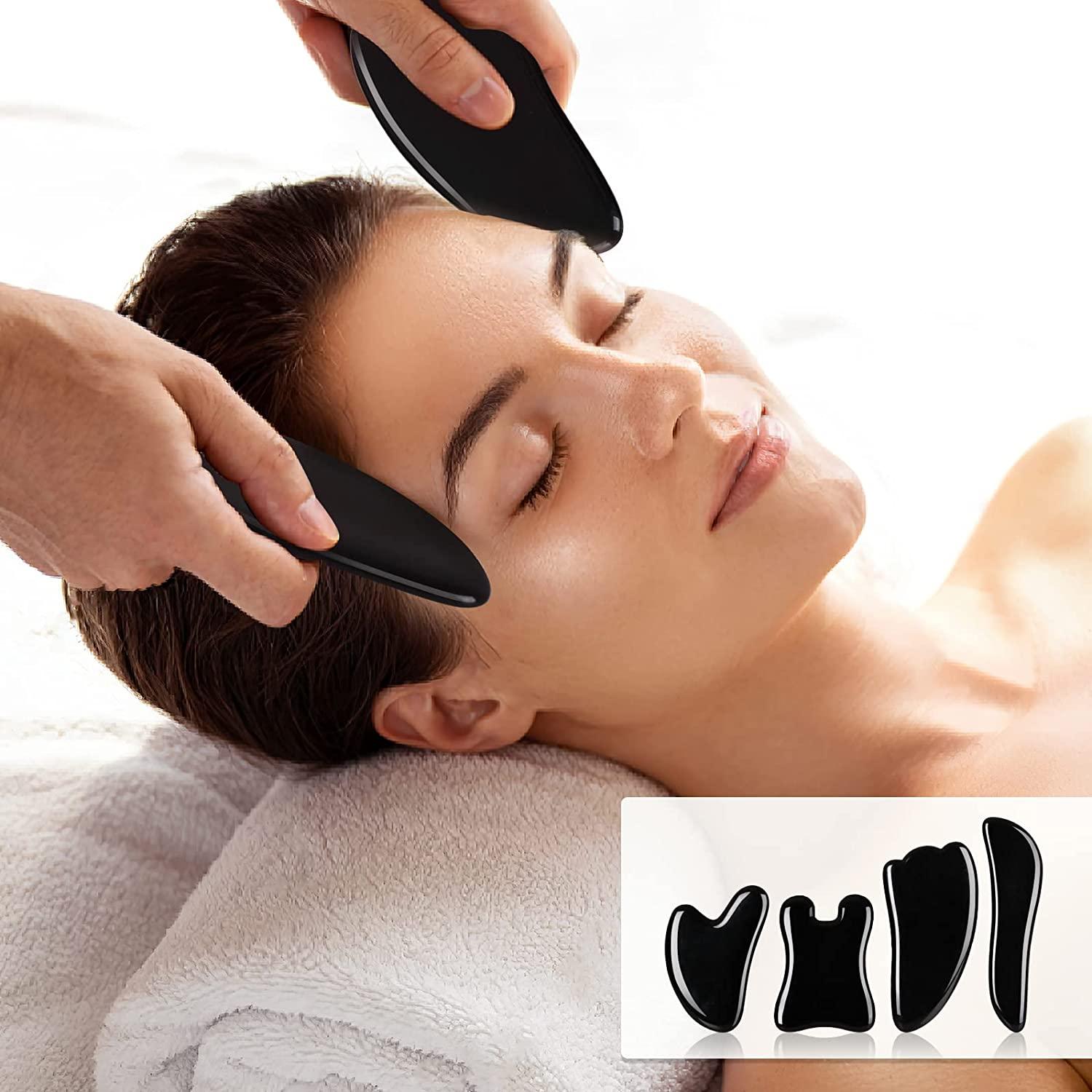 Airogym Guasha Massage Tool Set Natural Stone Gua Sha Board for SPA