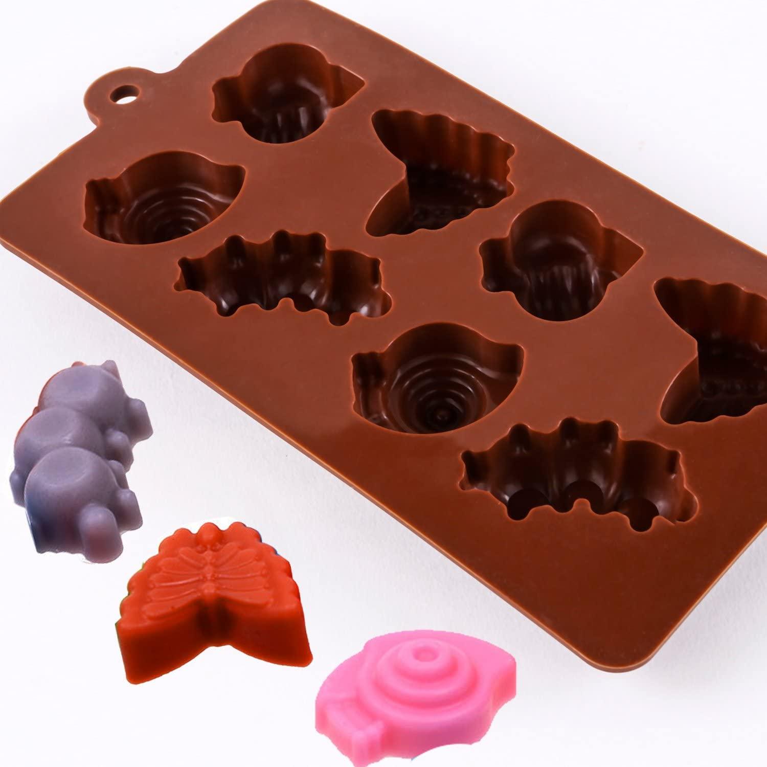 STARUBY Silicone Molds Non-stick Chocolate Candy Mold,Soap Molds,Silicone  Baking mold Making Kit, Set of 3 Forest Theme with Different Shapes  Animals,Lovely & Fun for Kids