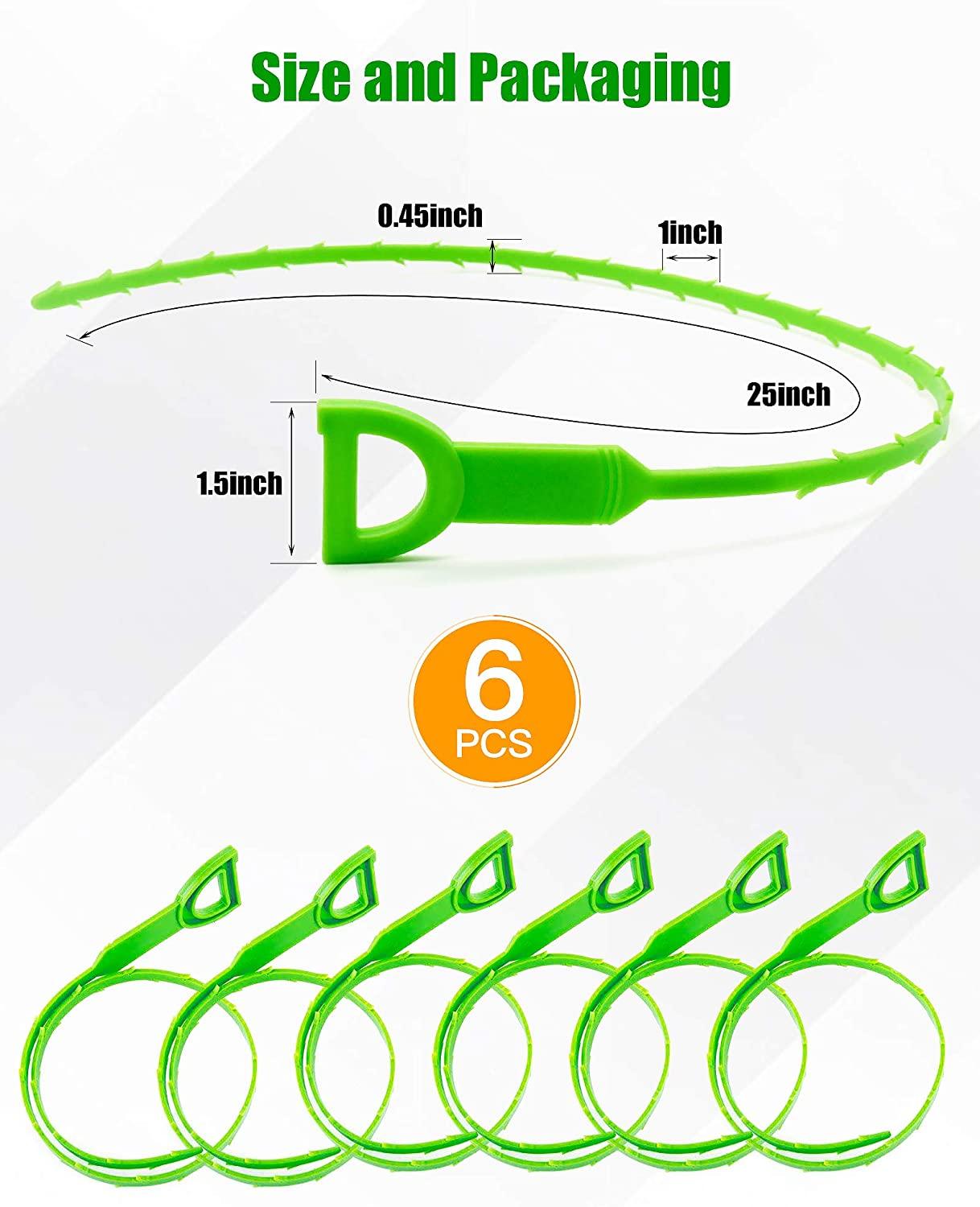 8 Pcs Hair Drain Snake Clog Remover Drain Cleaner Removal Tool