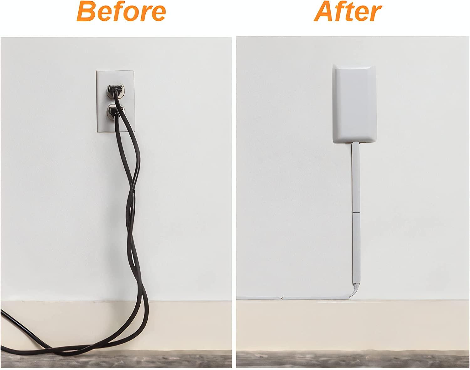 Sleek Socket UltraThin Childproof Electrical Outlet Cover Kit with 3Outlet Power Strip and