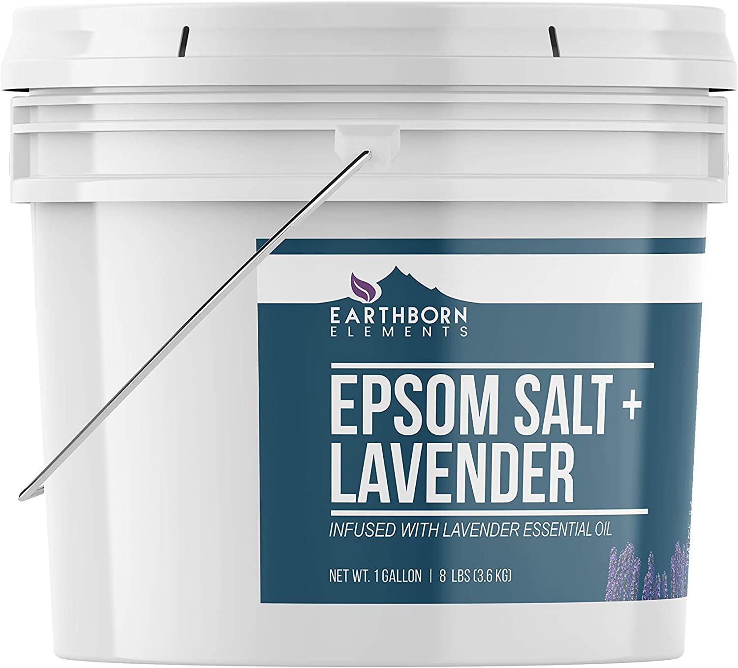 Lavender Epsom Salt (1 Gallon) Infused with Essential Oil Earthborn