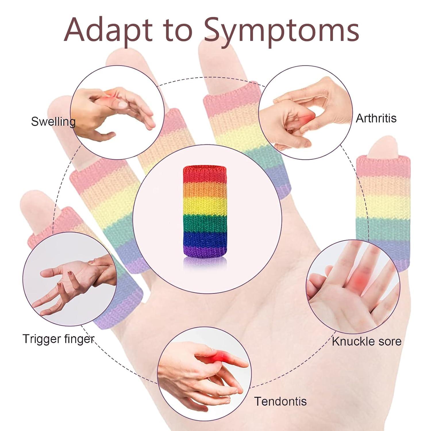 MEITREND Finger Protectors Sleeves - 10 Pcs Thumb Splint Brace for Pain ...