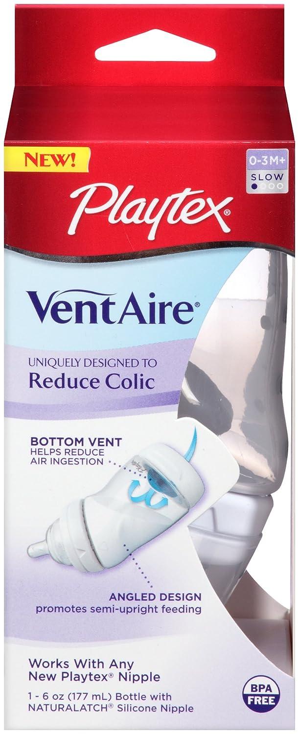Playtex VentAire Advanced Wide Bottle 6 Ounce Colors May Vary (Discontinued  by Manufacturer)