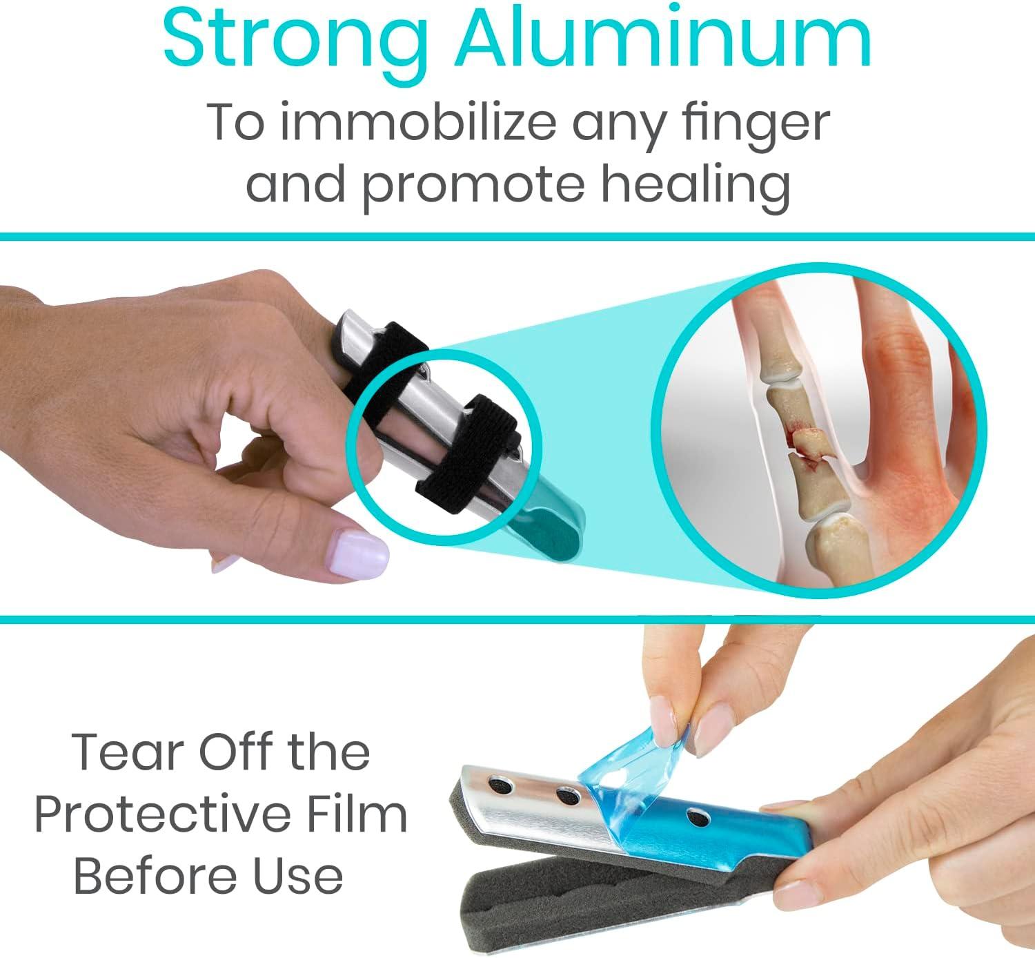 Vive Finger Splint (3 PCS) Aluminum Finger Splint Metal Finger