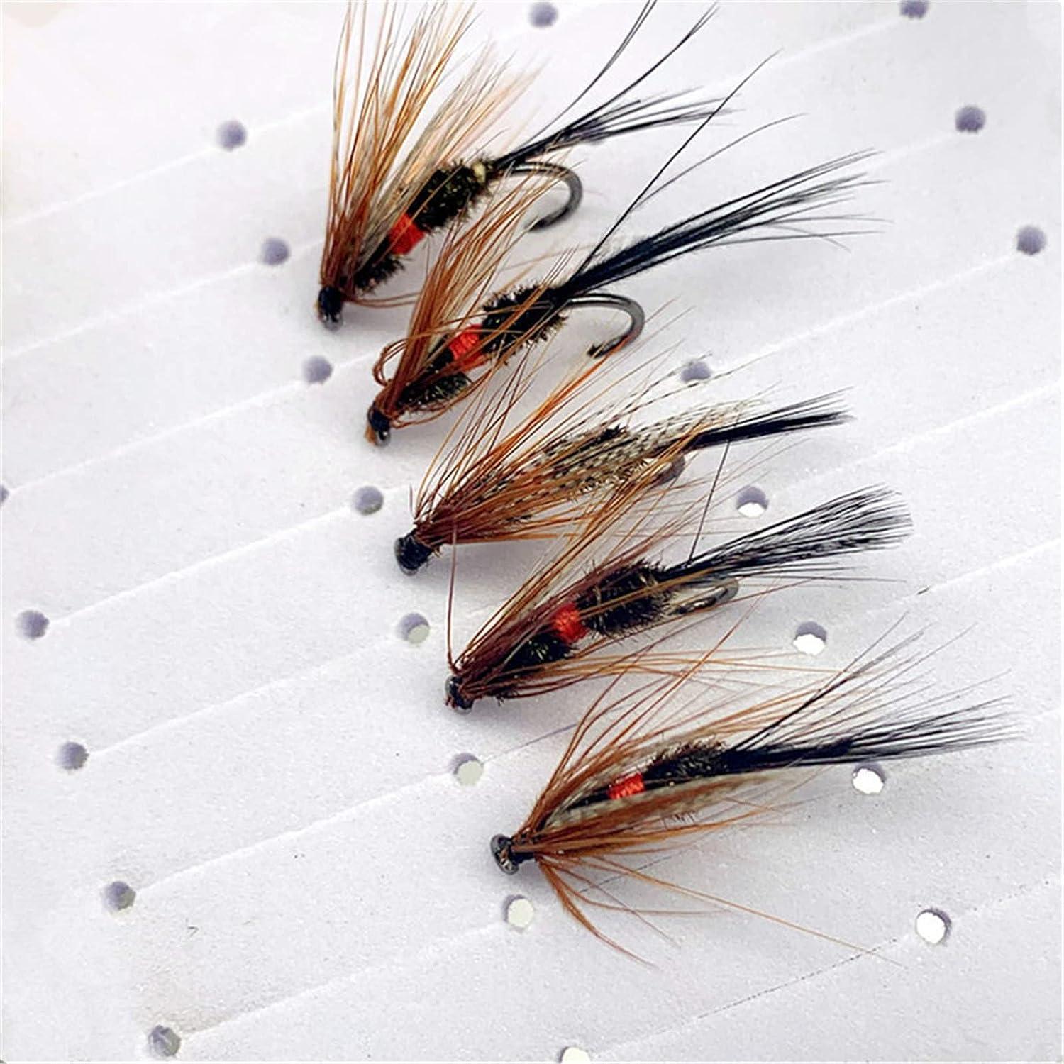 Qievcrme 24/127-Pieces Fly Fishing Files Kit #8-#16 Handmade Dry Wet Nymphs  Streamers Fly Fishing Lures for Trout Salmon with Fly Box 24Pcs/Box(Single  Style)
