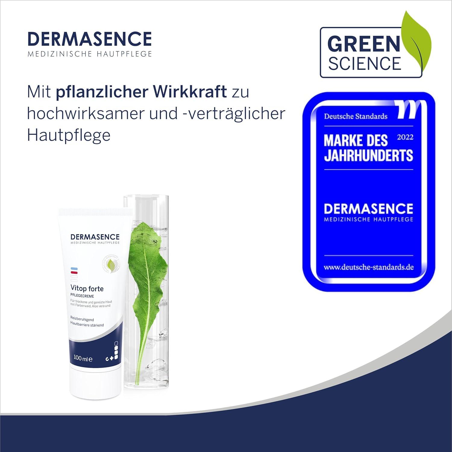 Dermasence Vitop Forte Care Cream 100ml - Protective Moisturizer for Dry  Skin & Neurodermatitis - Kids Safe with Aloe Vera & Dyeing Waid | Buy Now  with Express International Delivery | GoSupps.com