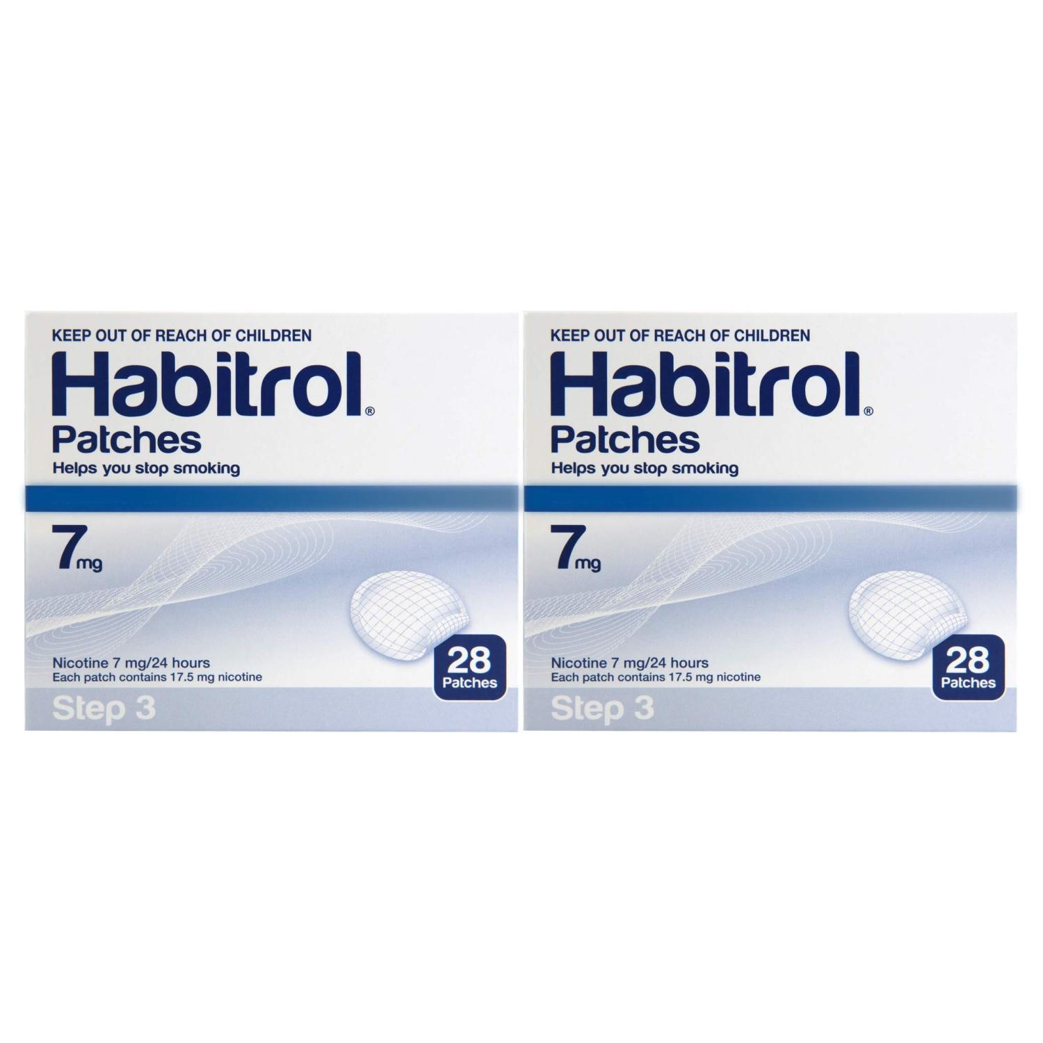 Novartis Habitrol 7mg Nicotine Patches Step 3 Stop Smoking 2 Boxes of