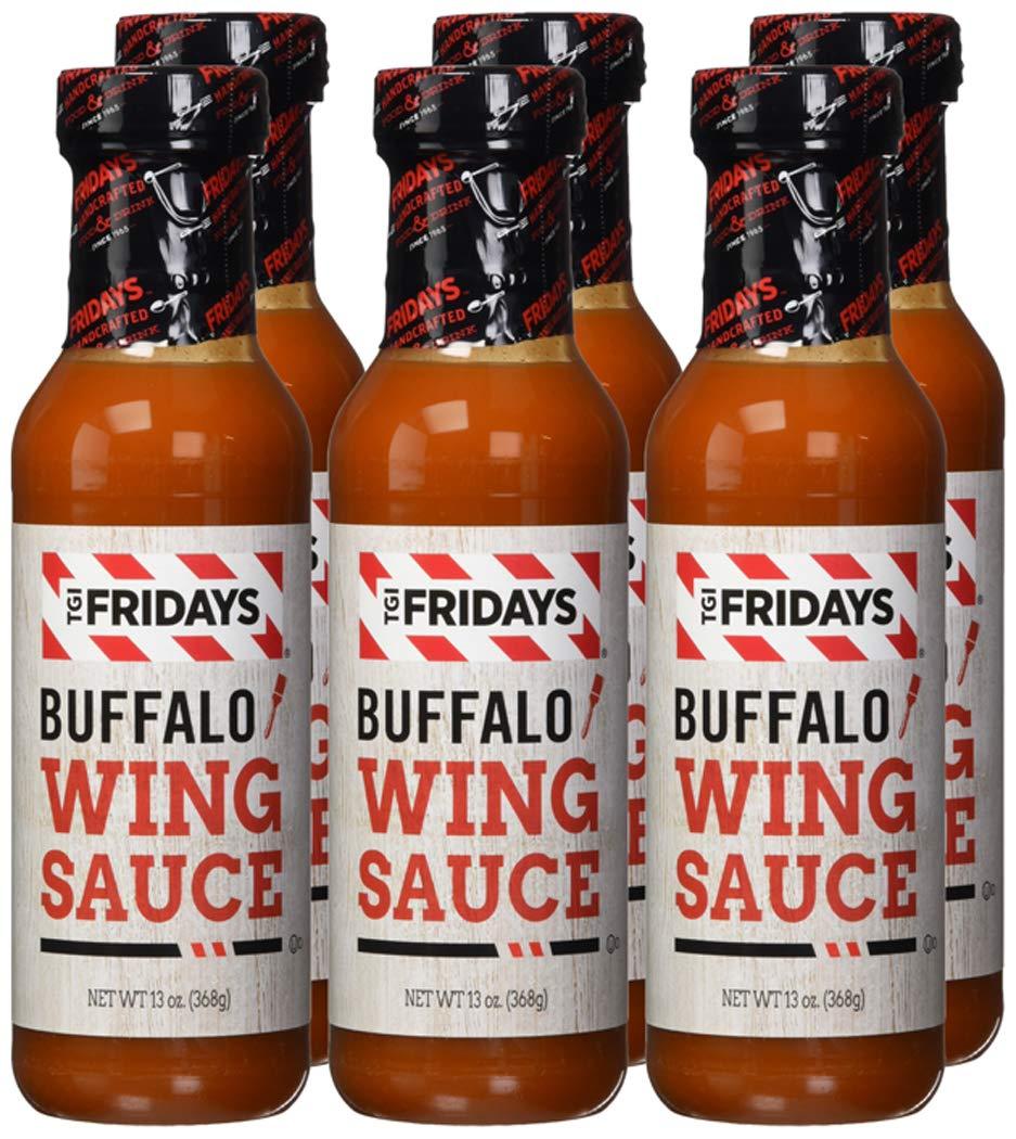 TGI Fridays Buffalo Wing Sauce 13oz Pack of 6 Authentic Flavor for