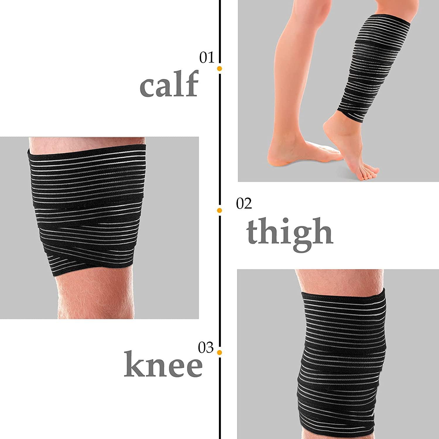 Elastic Calf Compression Bandage Leg Compression Sleeve for Men and
