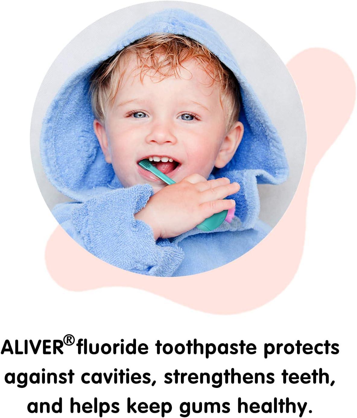 Kids Foam Toothpaste 2Pcs Toddler Toothpaste with Low Fluoride for U