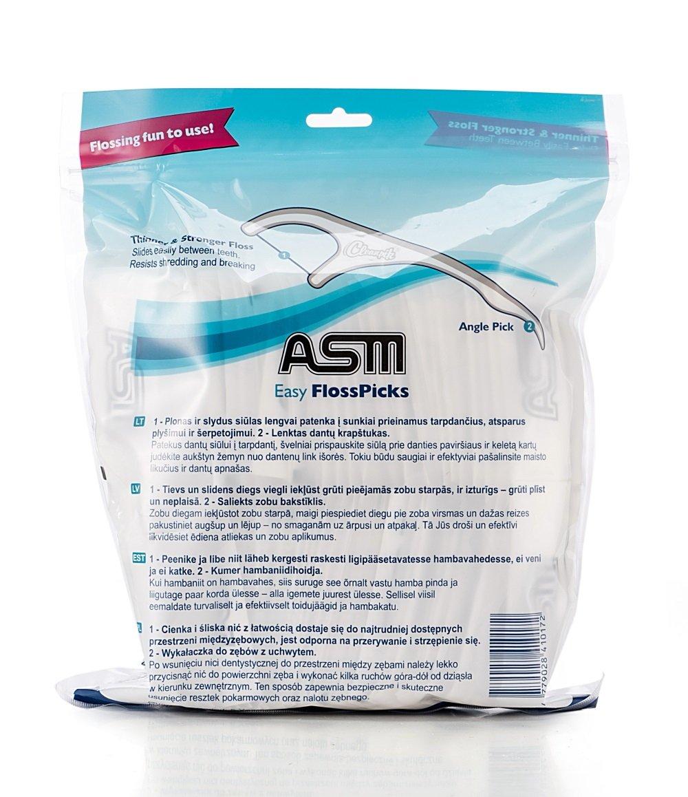 ASM Dental Floss Picks Flossers Individually Wrapped 350 Count (Packed