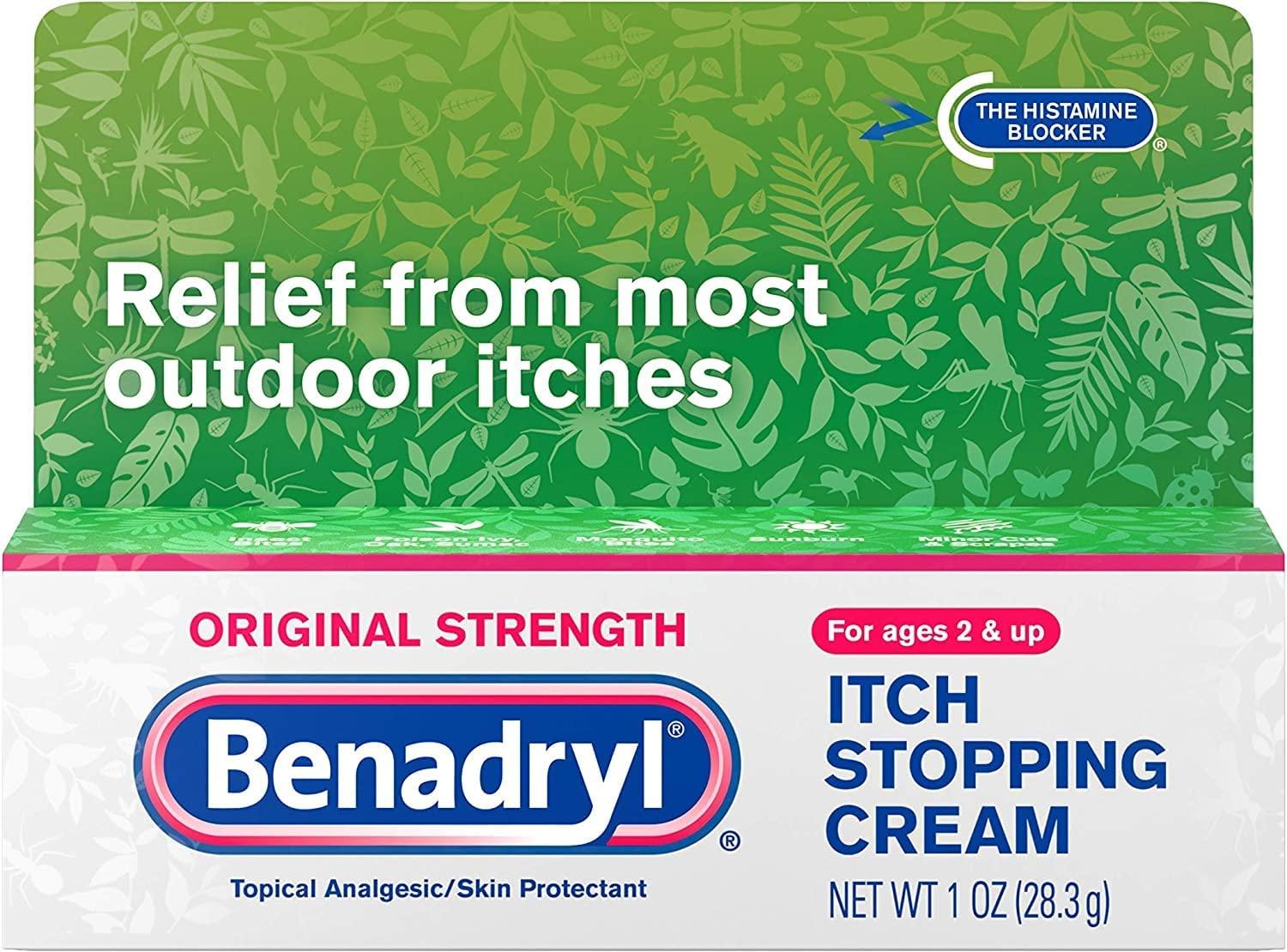 Benadryl Itch Stopping Cream Original Strength 1oz Pack of 3