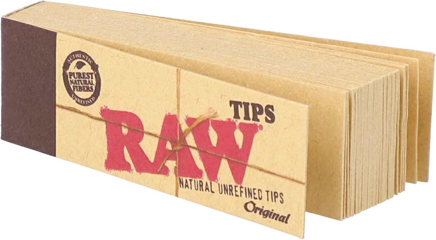 RAW Tips Original Roll Up Tips Full Box 50 Packs 50 RAW Tips per