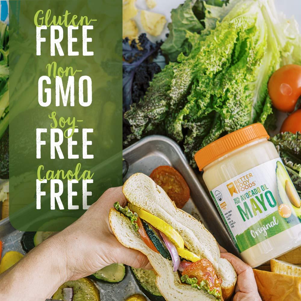 BetterBody Foods Avocado Oil Mayonnaise, NonGMO Mayo Spread Made with