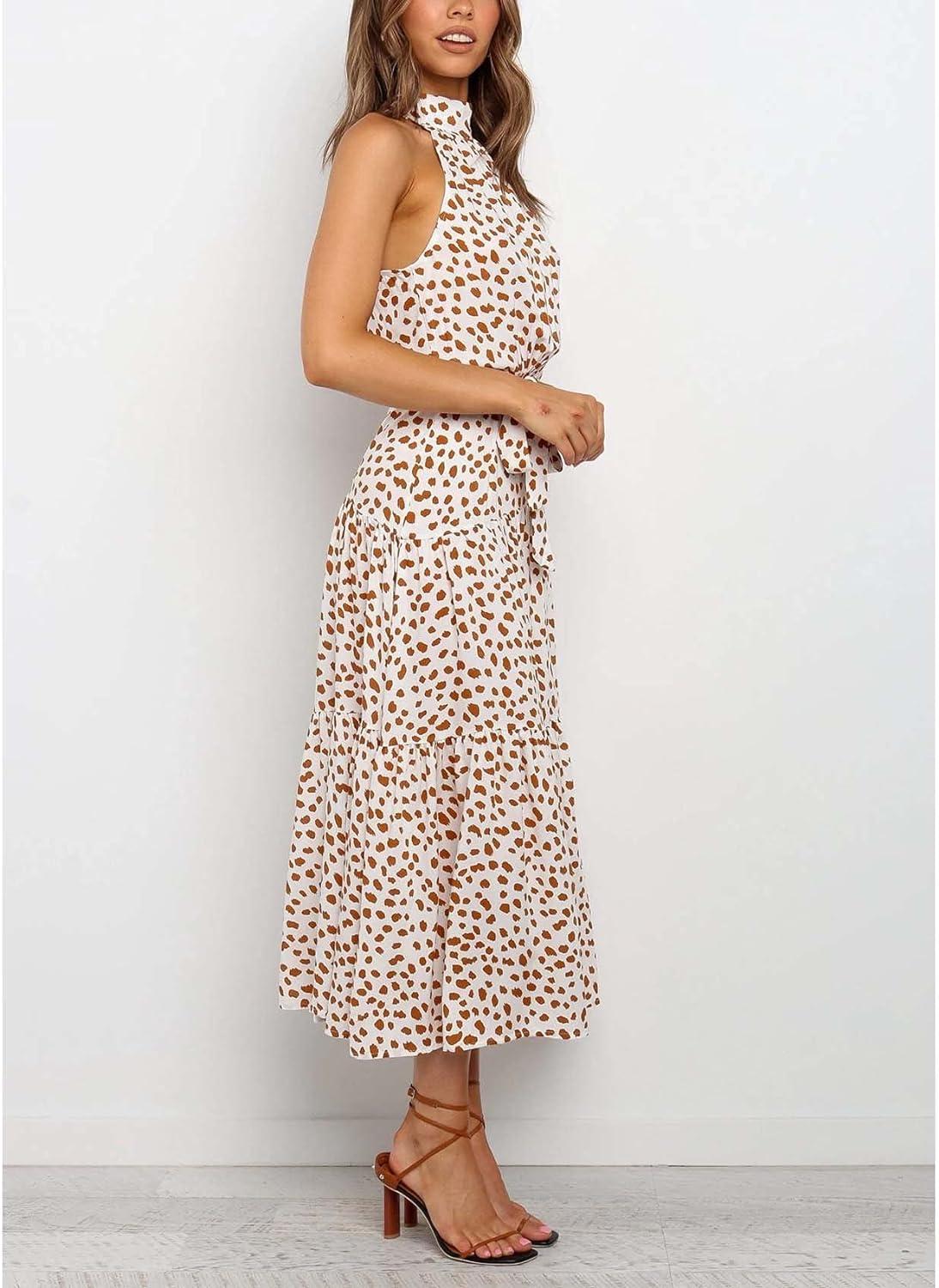 WJANYHN Spring and Summer Fashion Women's Halter Neck Polka Dot Print Lace Dress Long Skirt | Buy Now with Express International Delivery | GoSupps.com WJANYHN Spring and Summer Fashion Women's Halter Neck Polka Dot Print Lace Dress Long Skirt | Buy Now with Express International Delivery | GoSupps.com