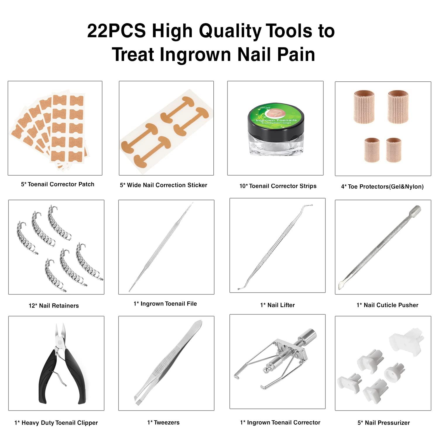 Ingrown Toenail Removal Kit 107PCS Ingrown Toenail Treatment Kit