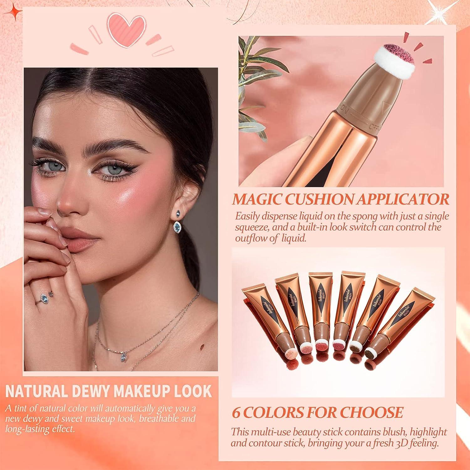 Liquid Highlighter Stick, MultiUse Liquid Highlight Stick Makeup for Face Cheeks, Silky