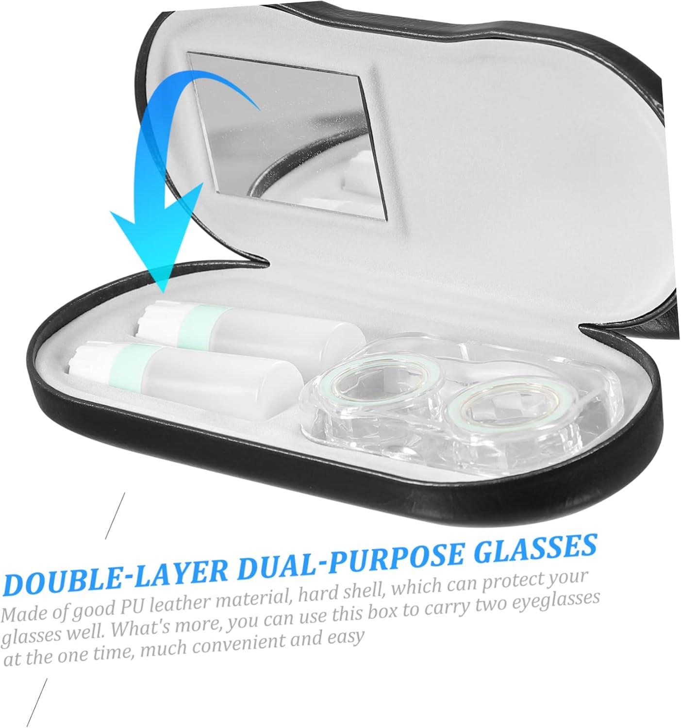 Buy Healeved Double Layer Glasses Case Set Durable Eyeglasses