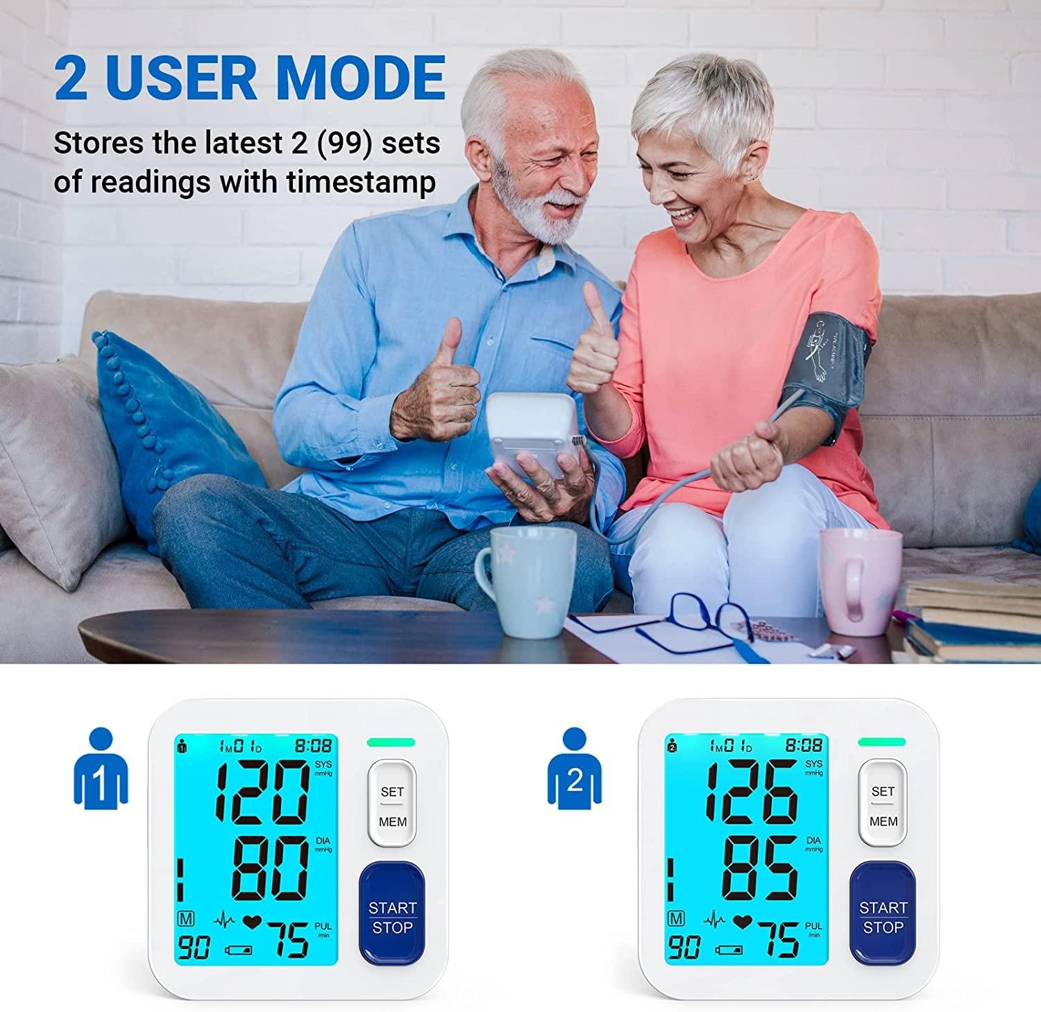 COCACIS Accurate Blood Pressure Monitor with Extra Large Cuff & Smart