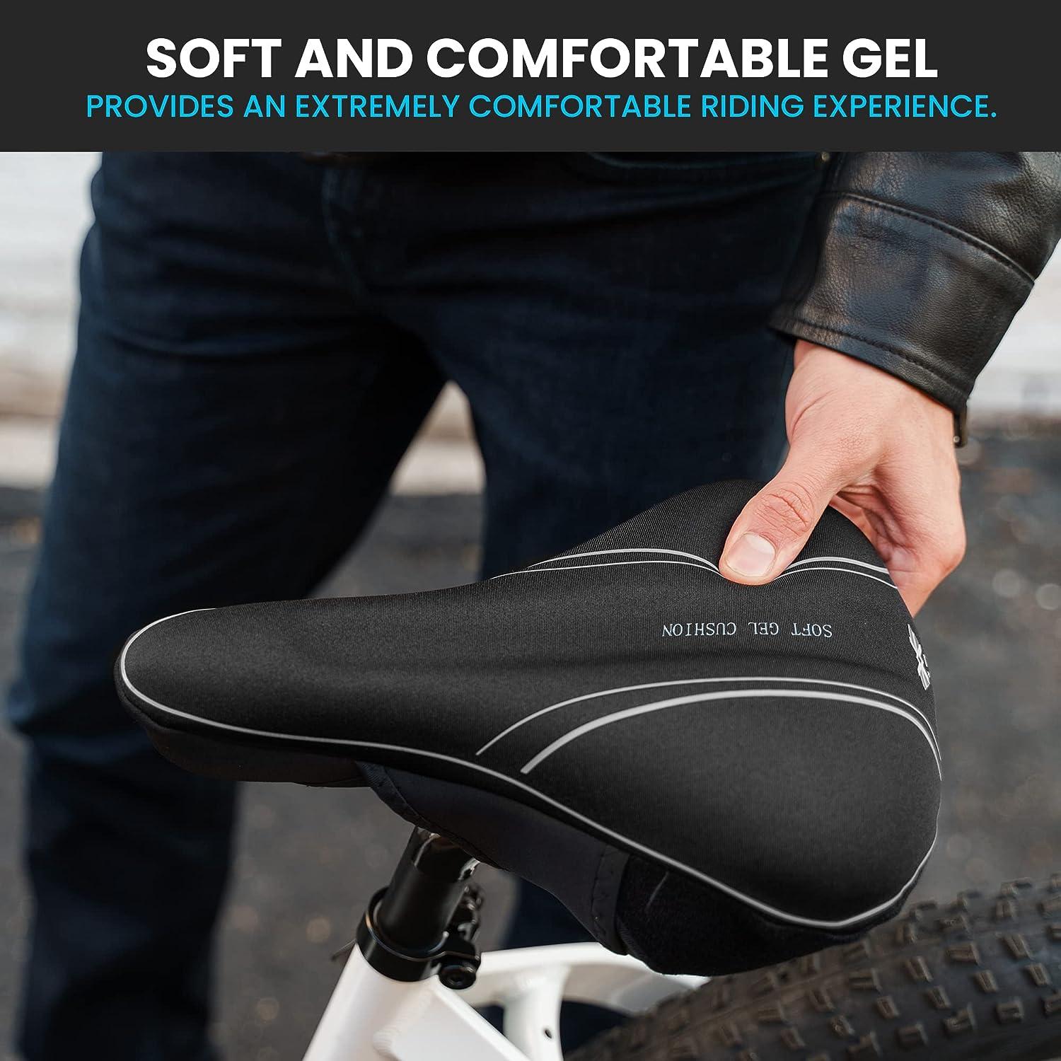 X WING Bike Seat Cushion Gel Bike Seat Cover, Gel Padded Bike Seat Cover  for Men Women Comfort, Stationary Bike Seat Cushions, Exercise Bike Seat  Cover, Bicycle Seat Cushion for Indoor 