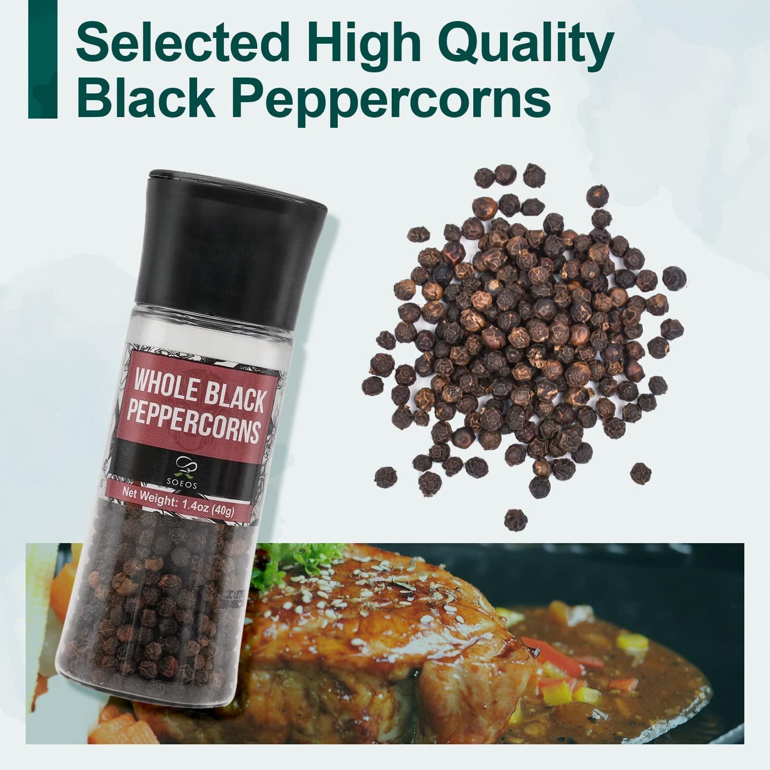 Disposable Black Peppercorn & Salt and Pepper Grinder Set