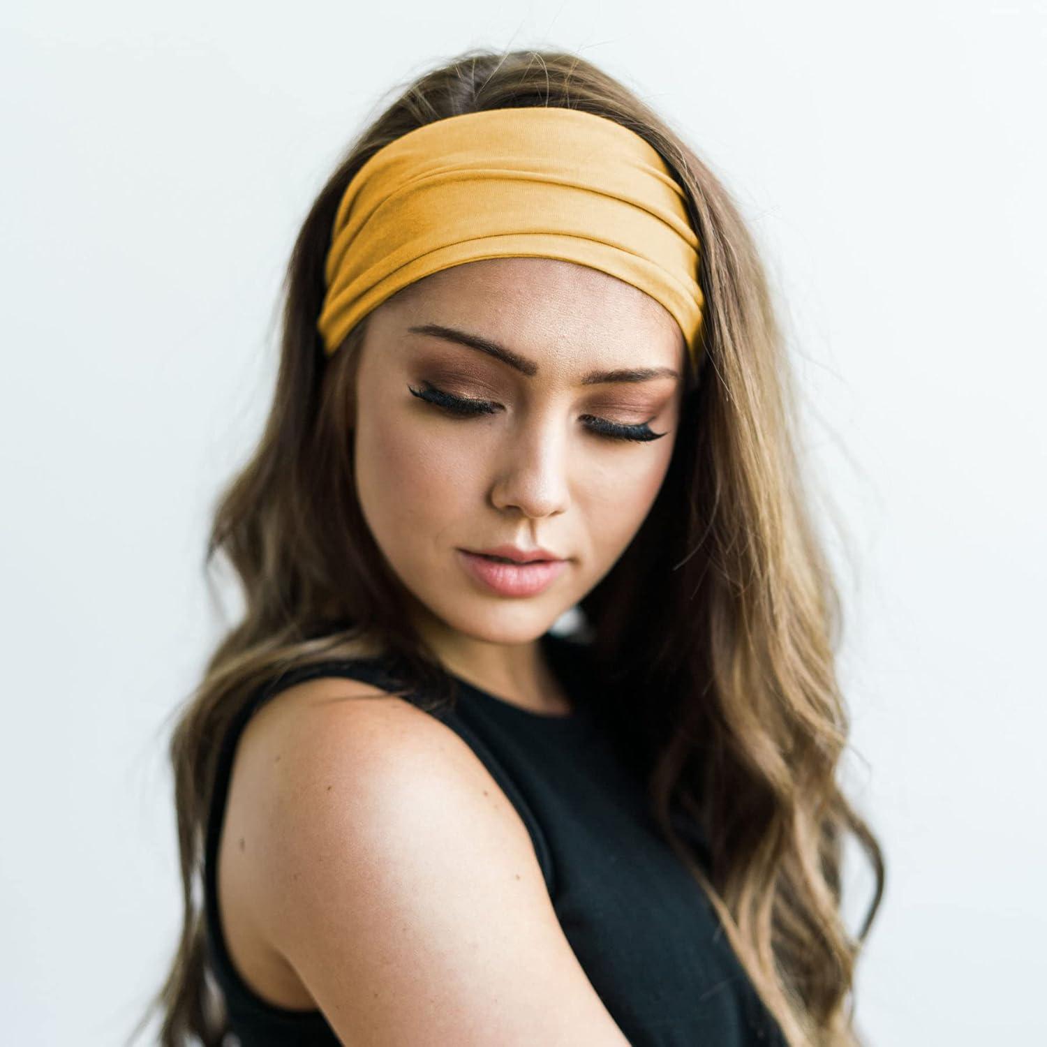 Haarband voor dames, hoofdband, elastische haarbanden, yoga, sport, workout, gym, hoofddoek, haarband, hoofdband, katoen, brede hoofddoek, dames, zomer, bandana, haaraccessoires