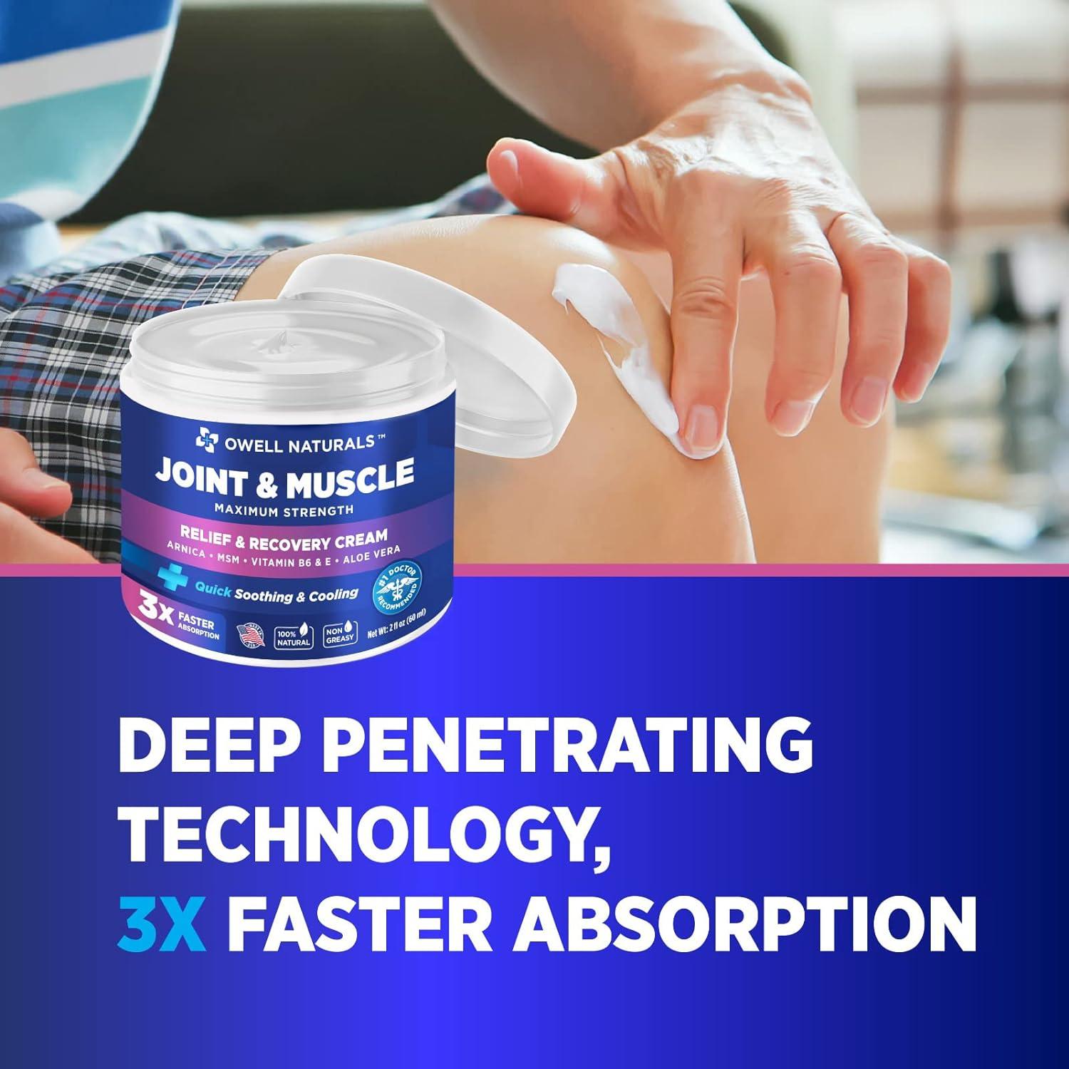 OWELL NATURALS Joint & Muscle Cream AllNatural Maximum Strength