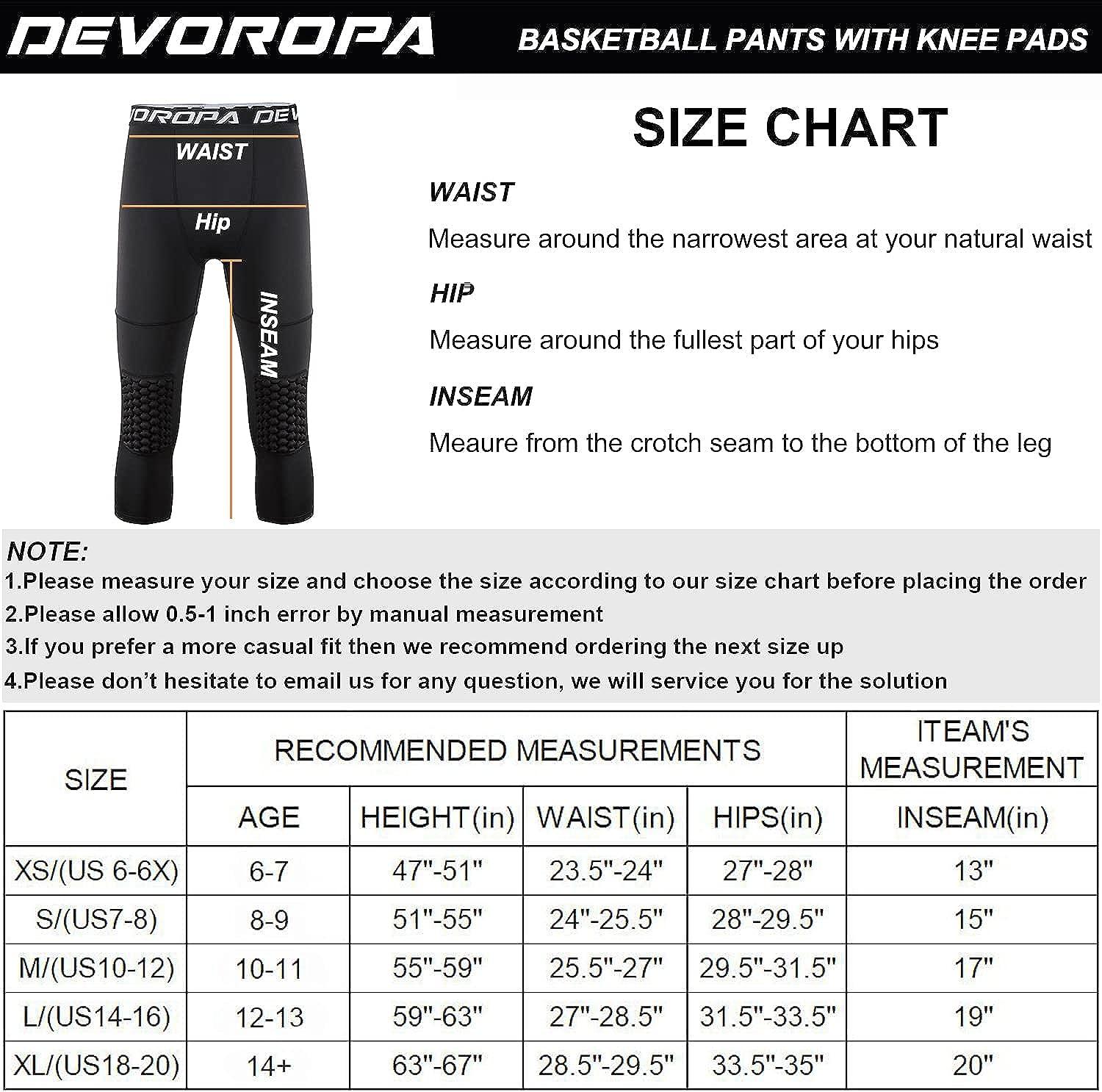 Men's Basketball Sports Tight Pants Compression Workout Leggings With Knee  Pads