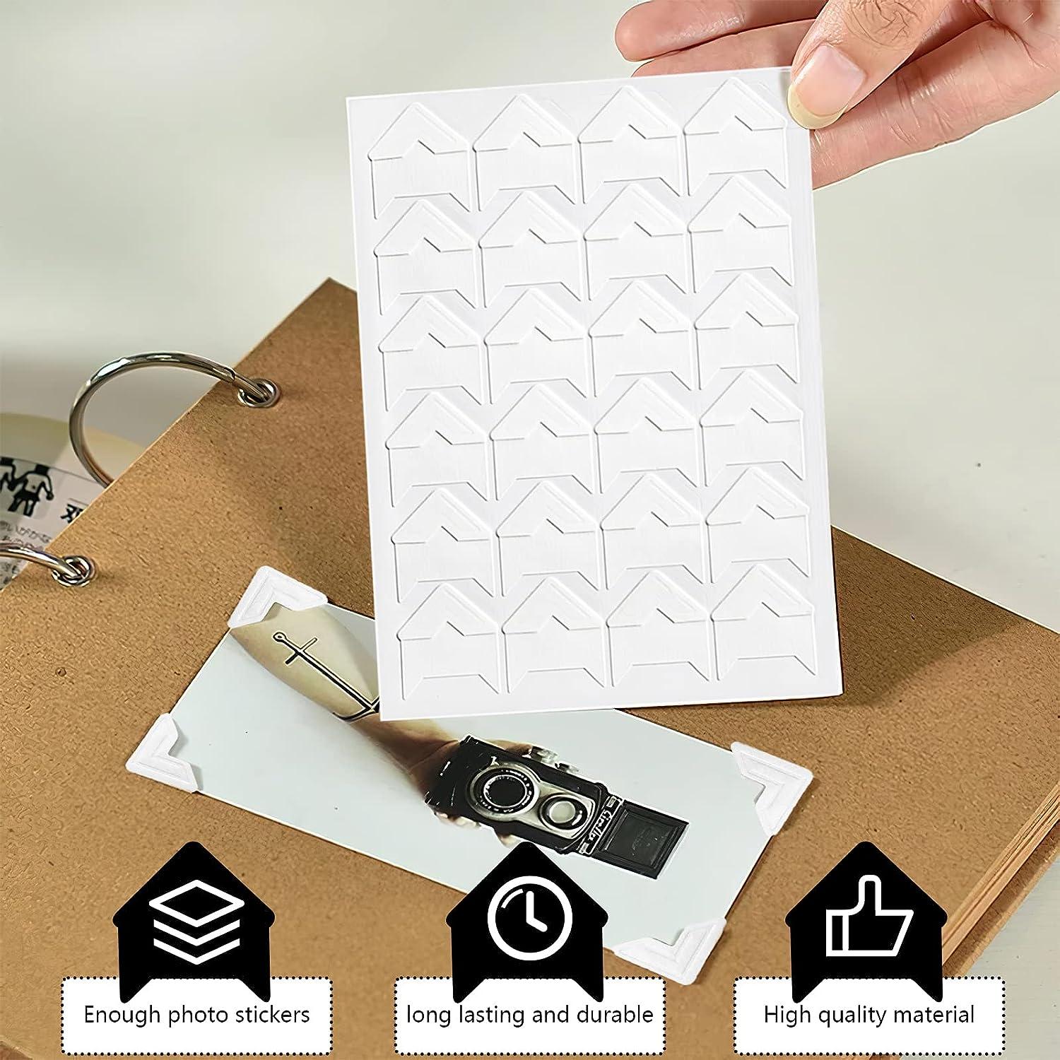 STOBOK 10 Sheets Photo Corner Stickers Picture Mounting Corners Self  Adhesive Paper Photo Holder Arrow Embossed for DIY Album Scrapbook Dairy  Electronics
