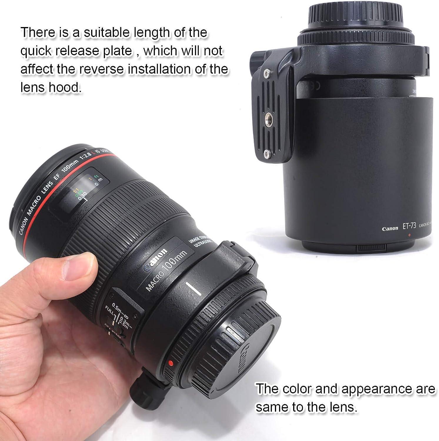 Compatibel Canon EF 100mm F/2.8L IS USM IShoot Statiefring Voor Canon EF 100mm F/2.8L Macro IS USM Lens - Met Arca-Swiss Snelkoppelingsplaat Arca-swiss Quick Release Plaat