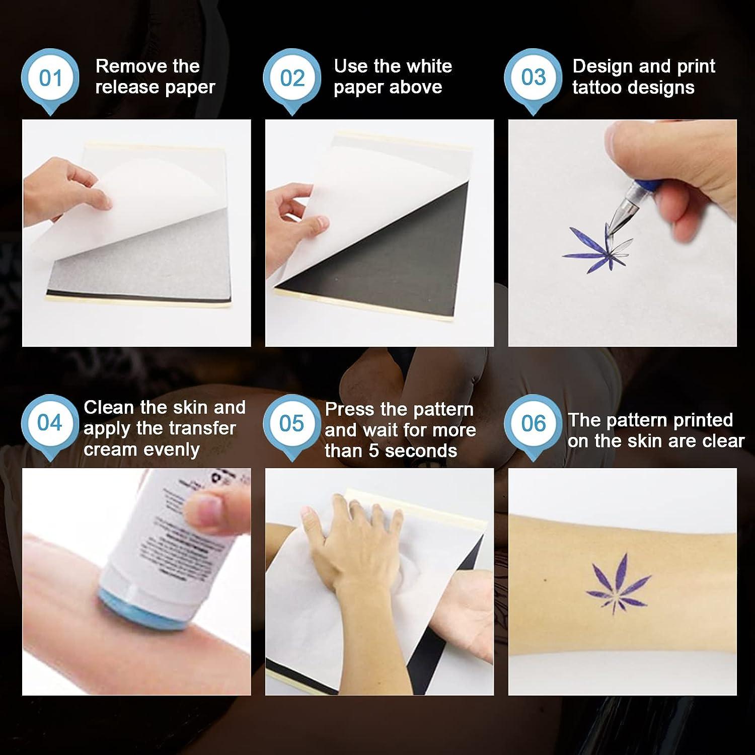 Tattoo Stencil Transfer Kits Carbon Tracing Paper Ink Professional 15 Sheets  A4 for sale online