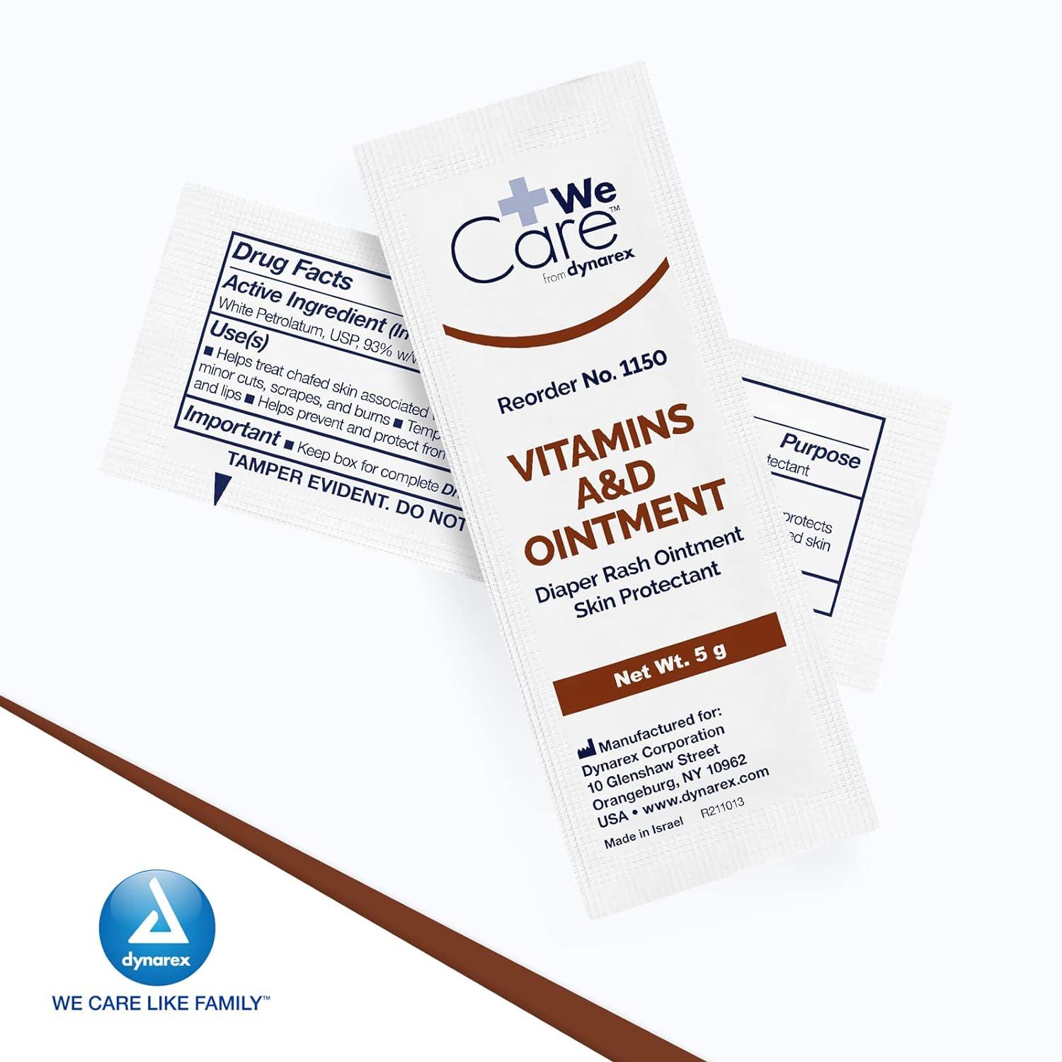 Dynarex Vitamins A & D Ointment Skin Protectant for Diaper Rash 144