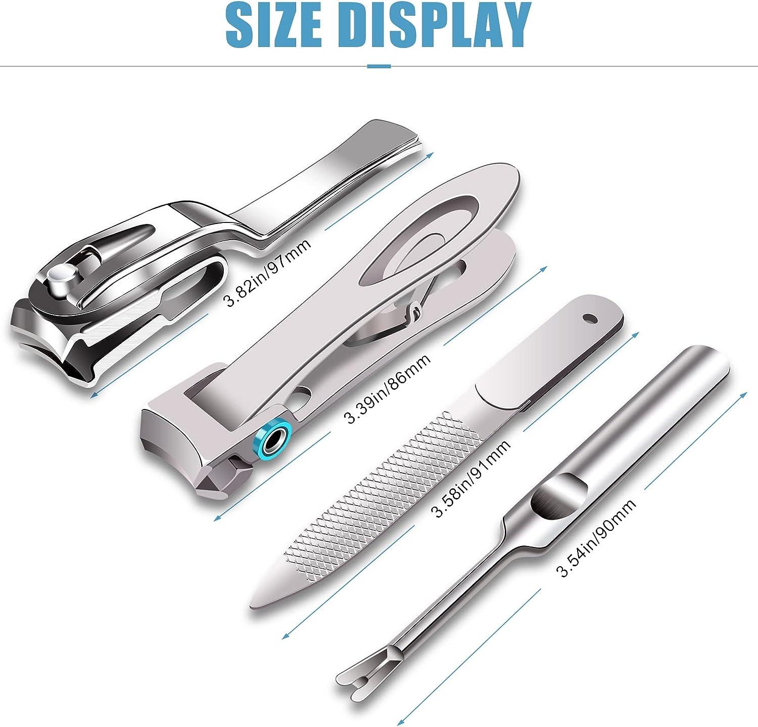 Nail Clippers for Thick Nails - Dr. Mode 15mm Wide Jaw Opening Extra Large Toenail Clippers Cutter with Nail File for Thick Nails, Heavy Duty Fingern